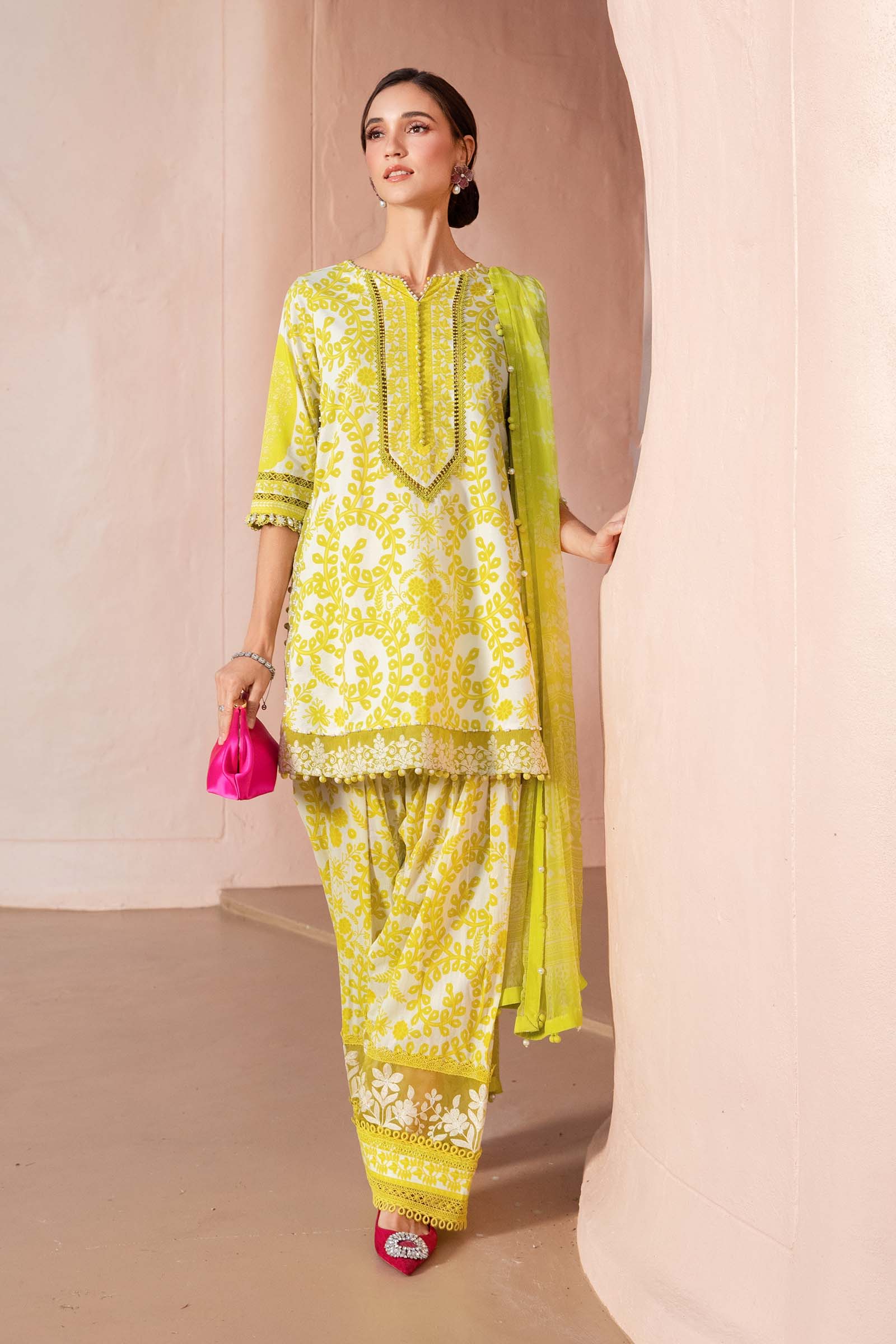 3 Piece Unstitched Printed Lawn Suit | MPT-2504-A - Image 3