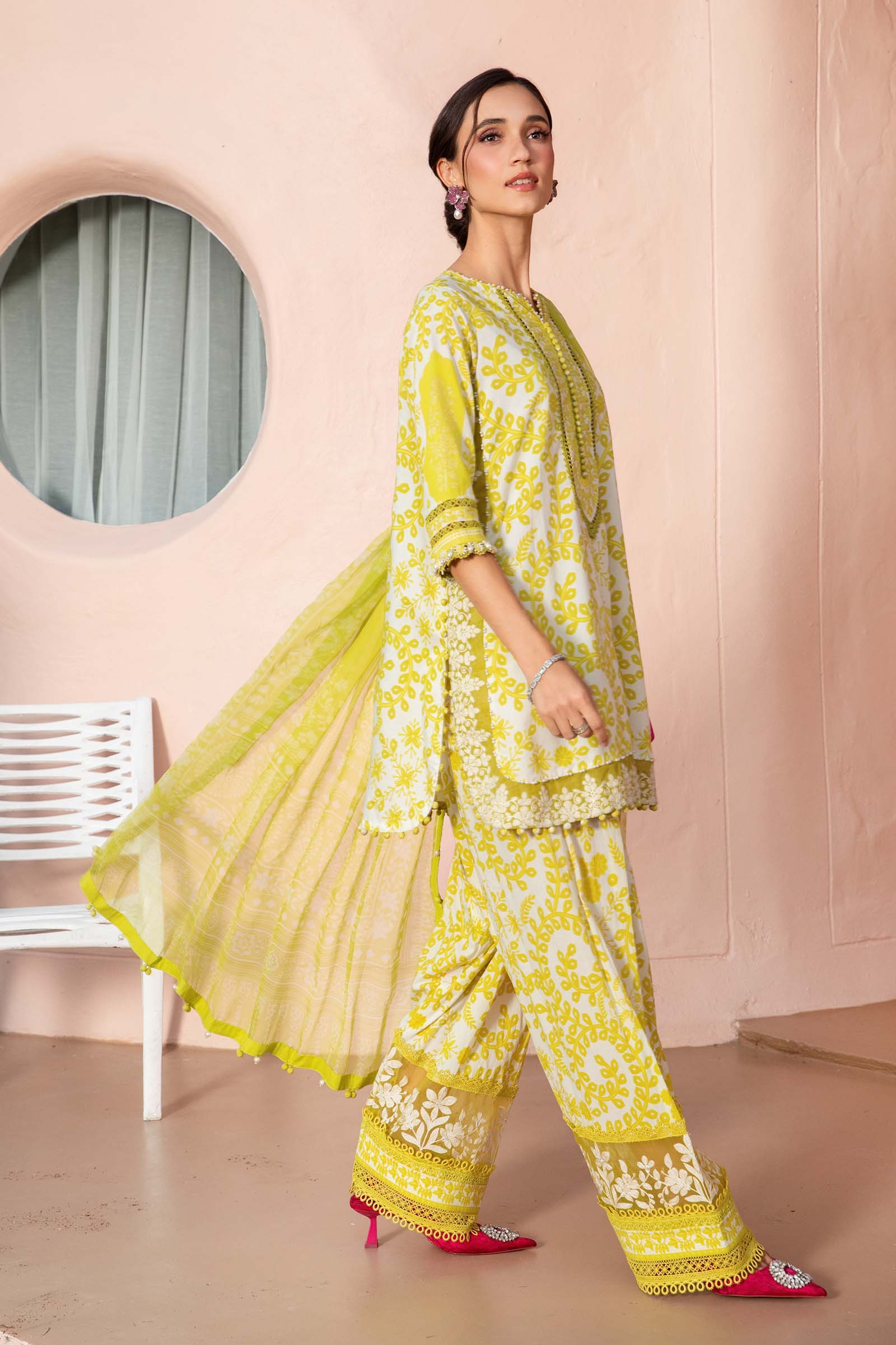 3 Piece Unstitched Printed Lawn Suit | MPT-2504-A - Image 5