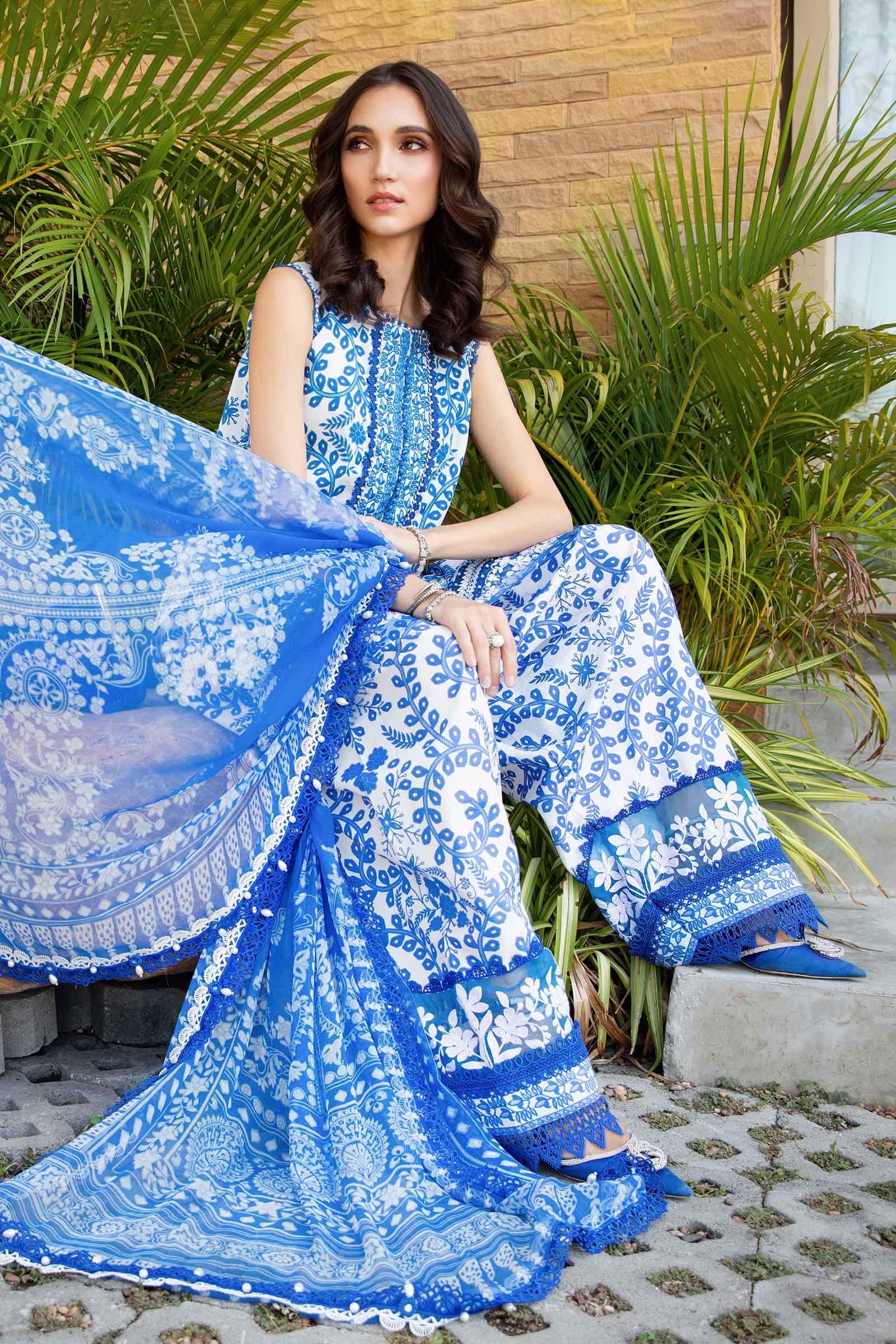 3 Piece Unstitched Printed Lawn Suit | MPT-2504-B - Image 2