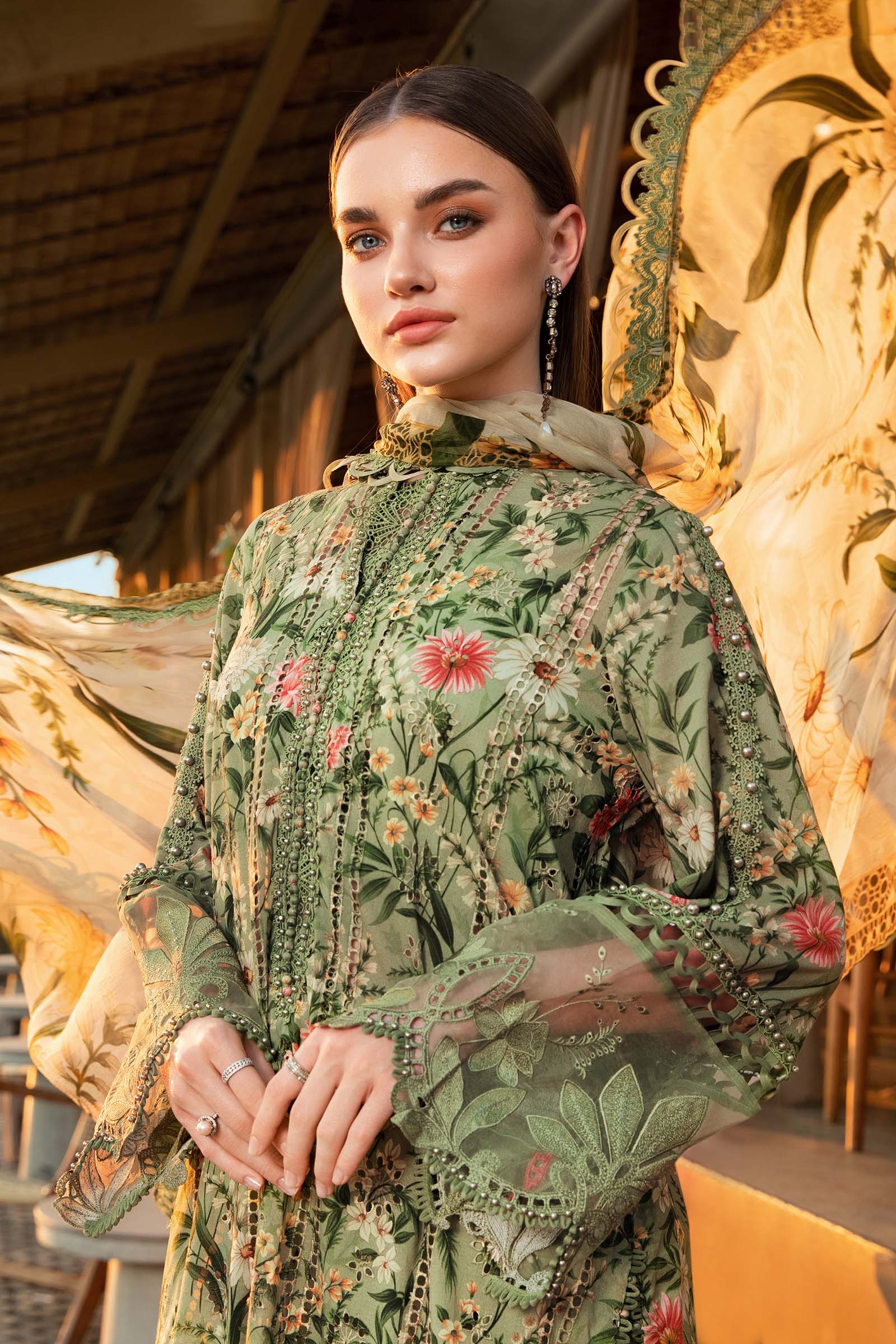 3 Piece Unstitched Printed Lawn Suit | MPT-2508-B - Image 2