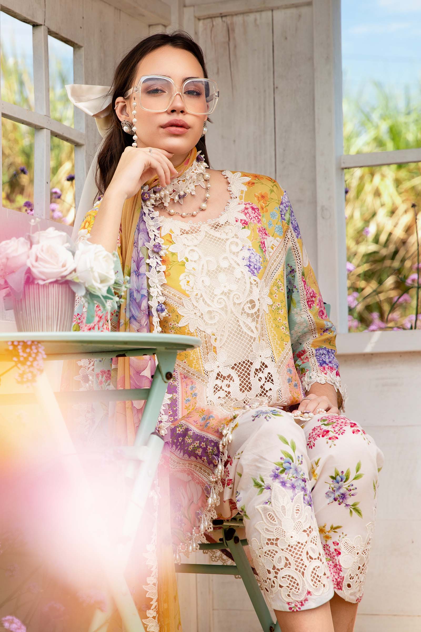 3 Piece Unstitched Printed Lawn Suit | MPT-2509-A - Image 4