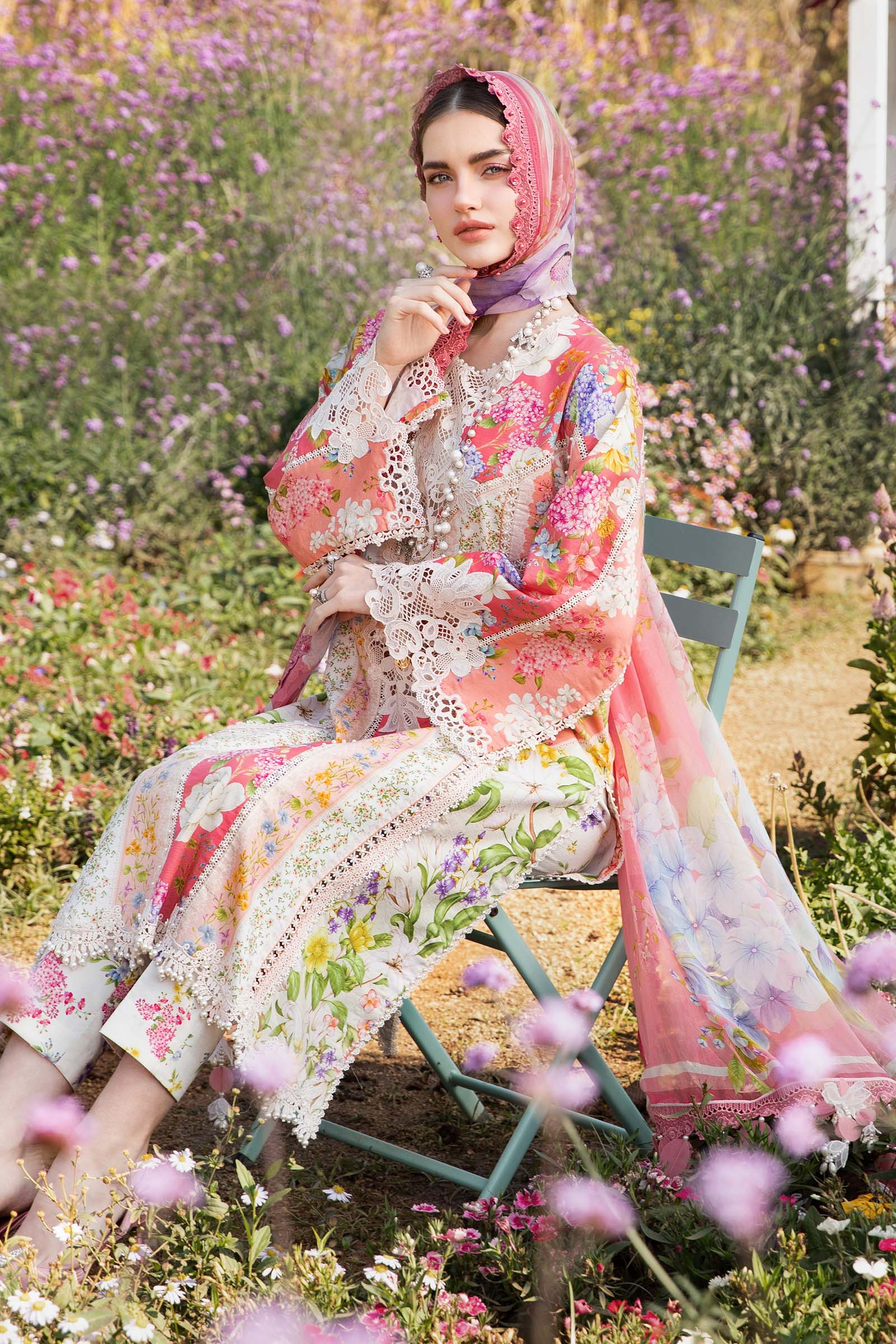 3 Piece Unstitched Printed Lawn Suit | MPT-2509-B - Image 4