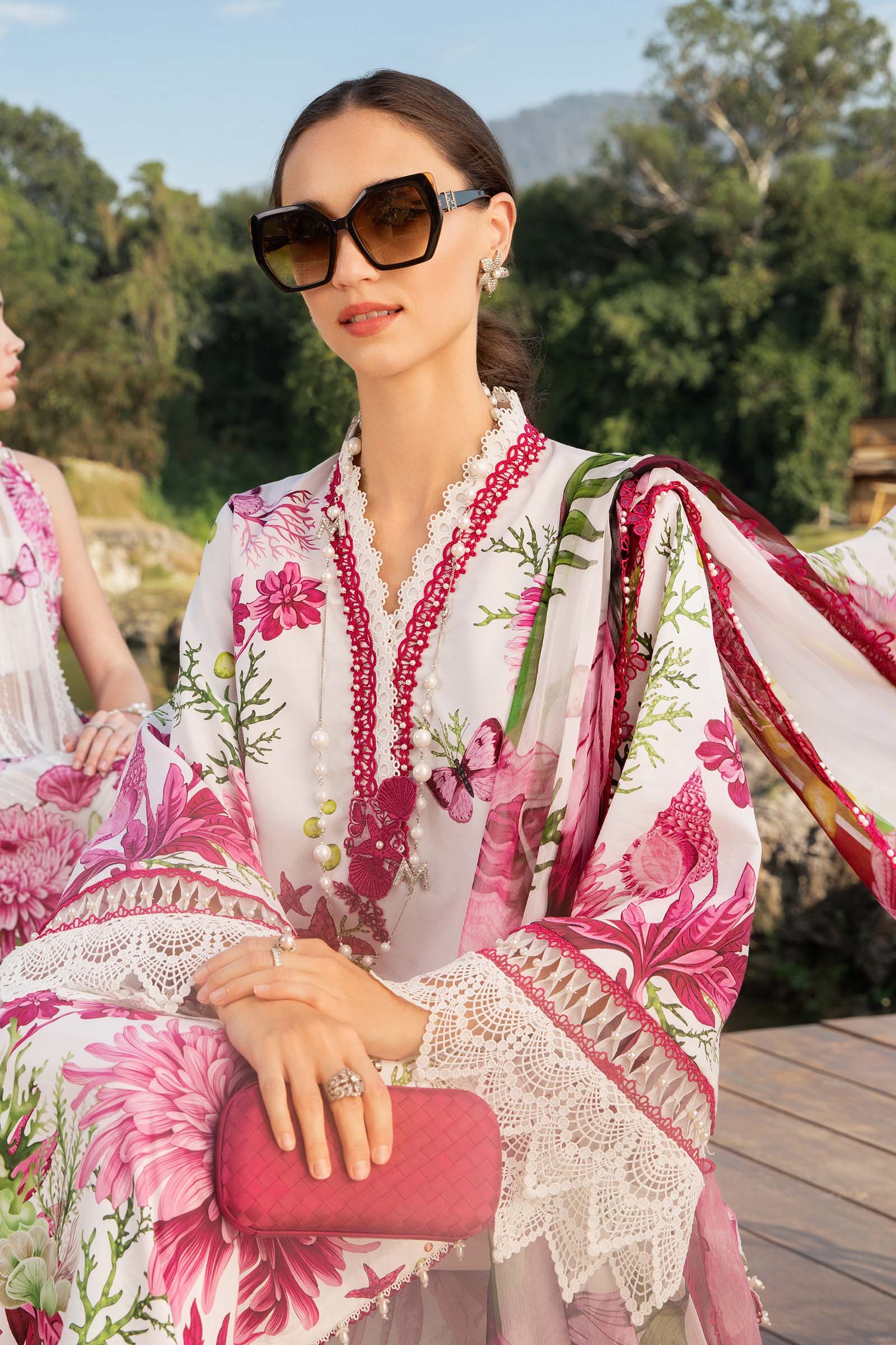 3 Piece Unstitched Printed Lawn Suit | MPT-2510-A - Image 3