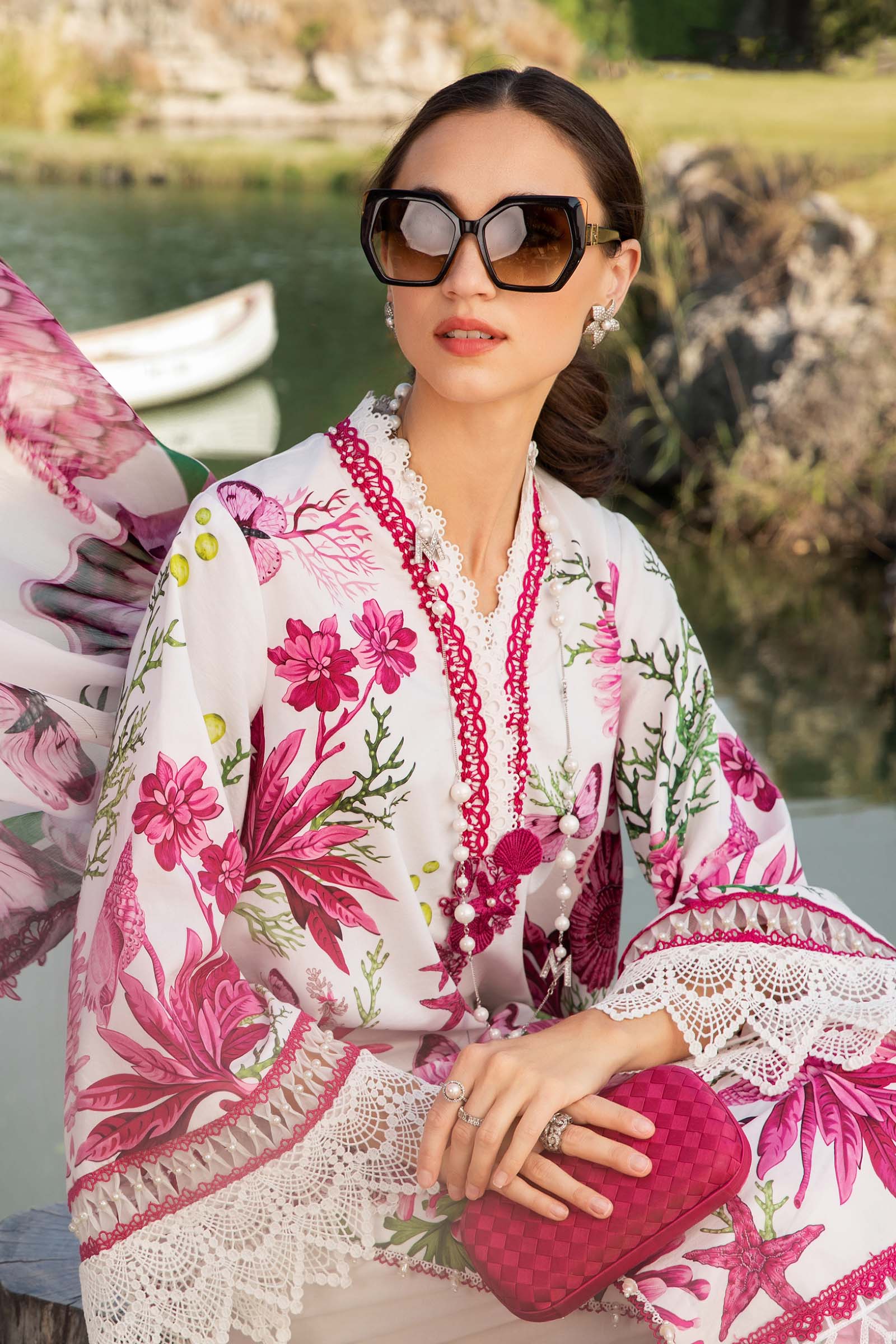 3 Piece Unstitched Printed Lawn Suit | MPT-2510-A - Image 4