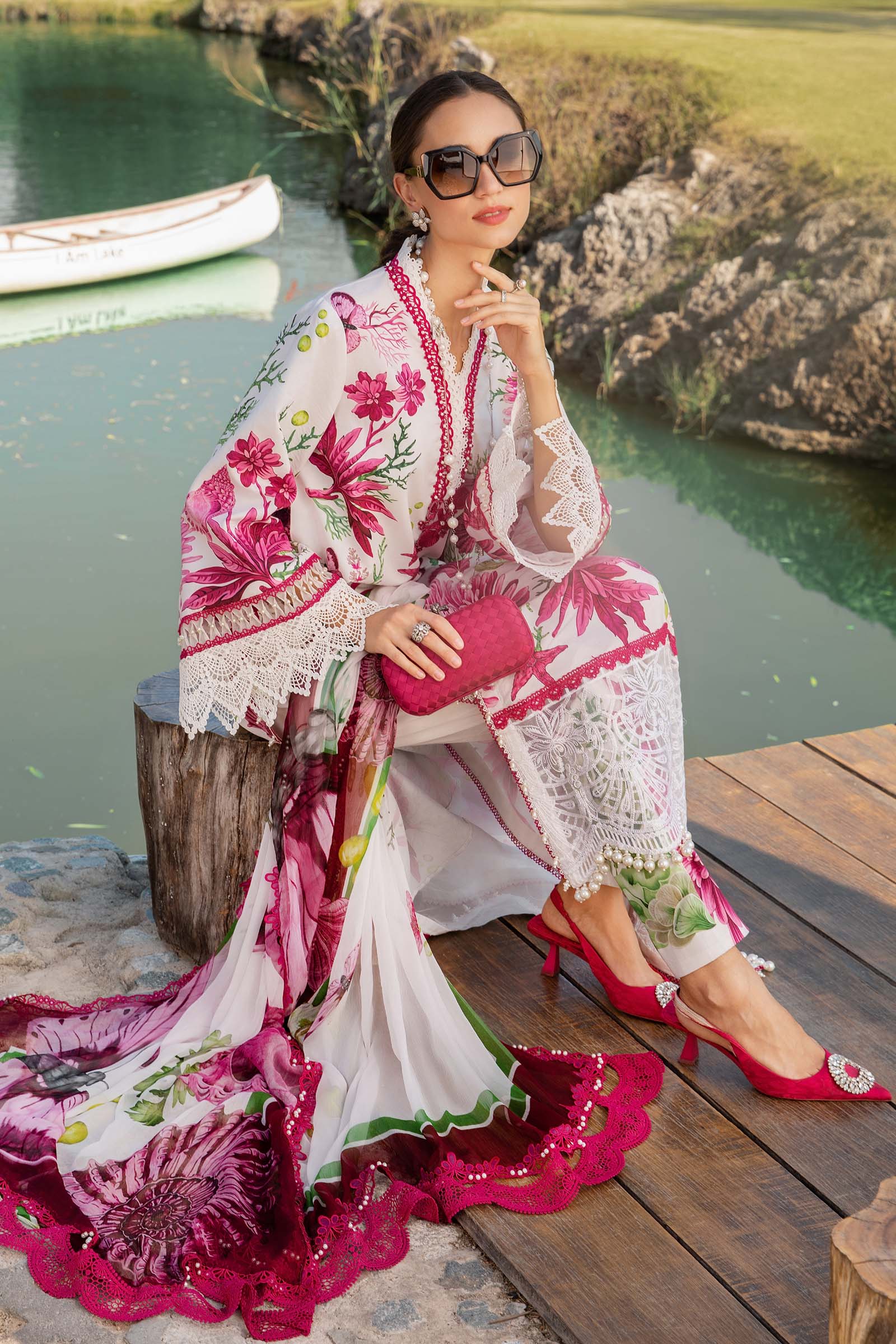 3 Piece Unstitched Printed Lawn Suit | MPT-2510-A - Image 5