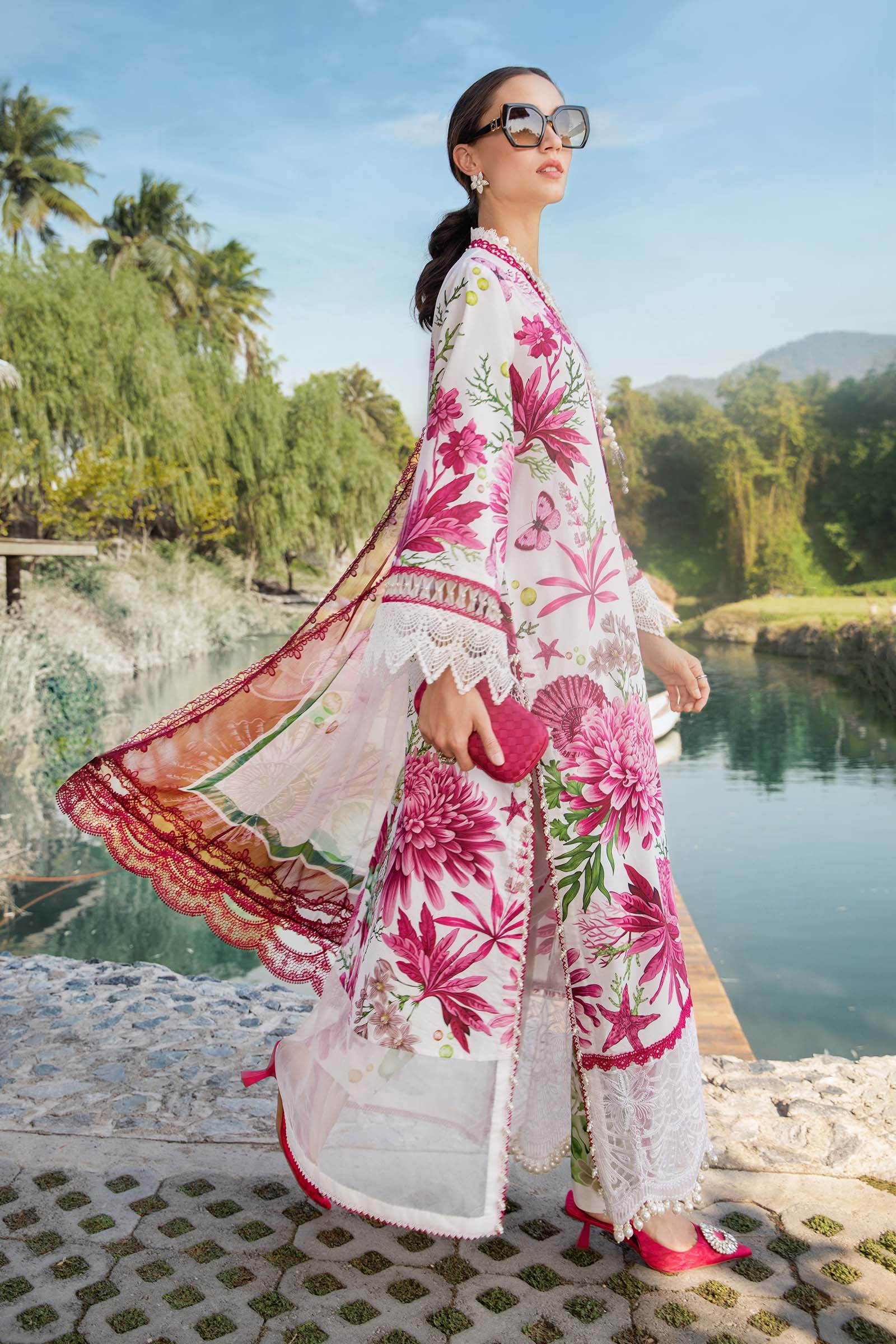 3 Piece Unstitched Printed Lawn Suit | MPT-2510-A - Image 7