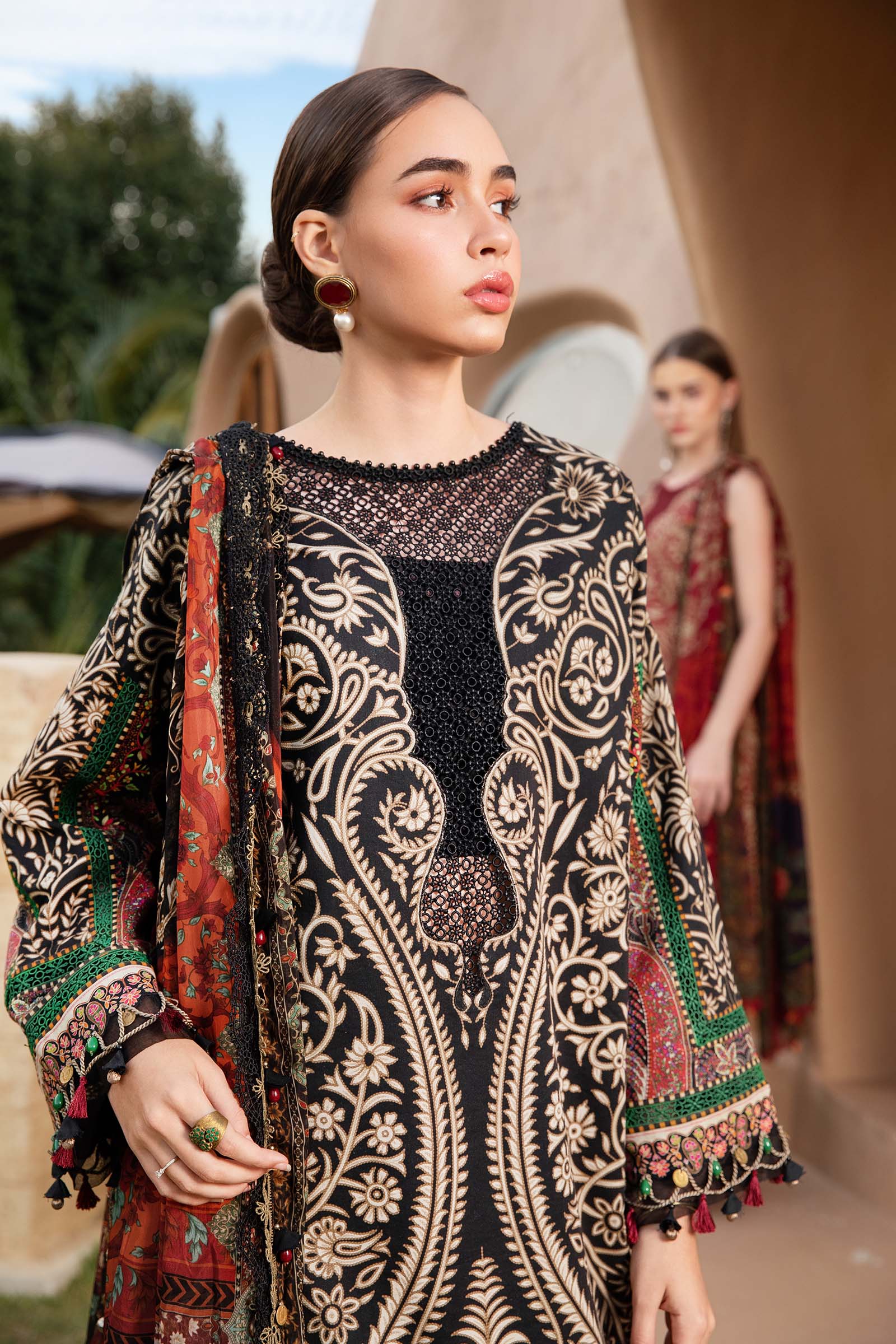 3 Piece Unstitched Printed Lawn Suit | MPT-2512-B - Image 2