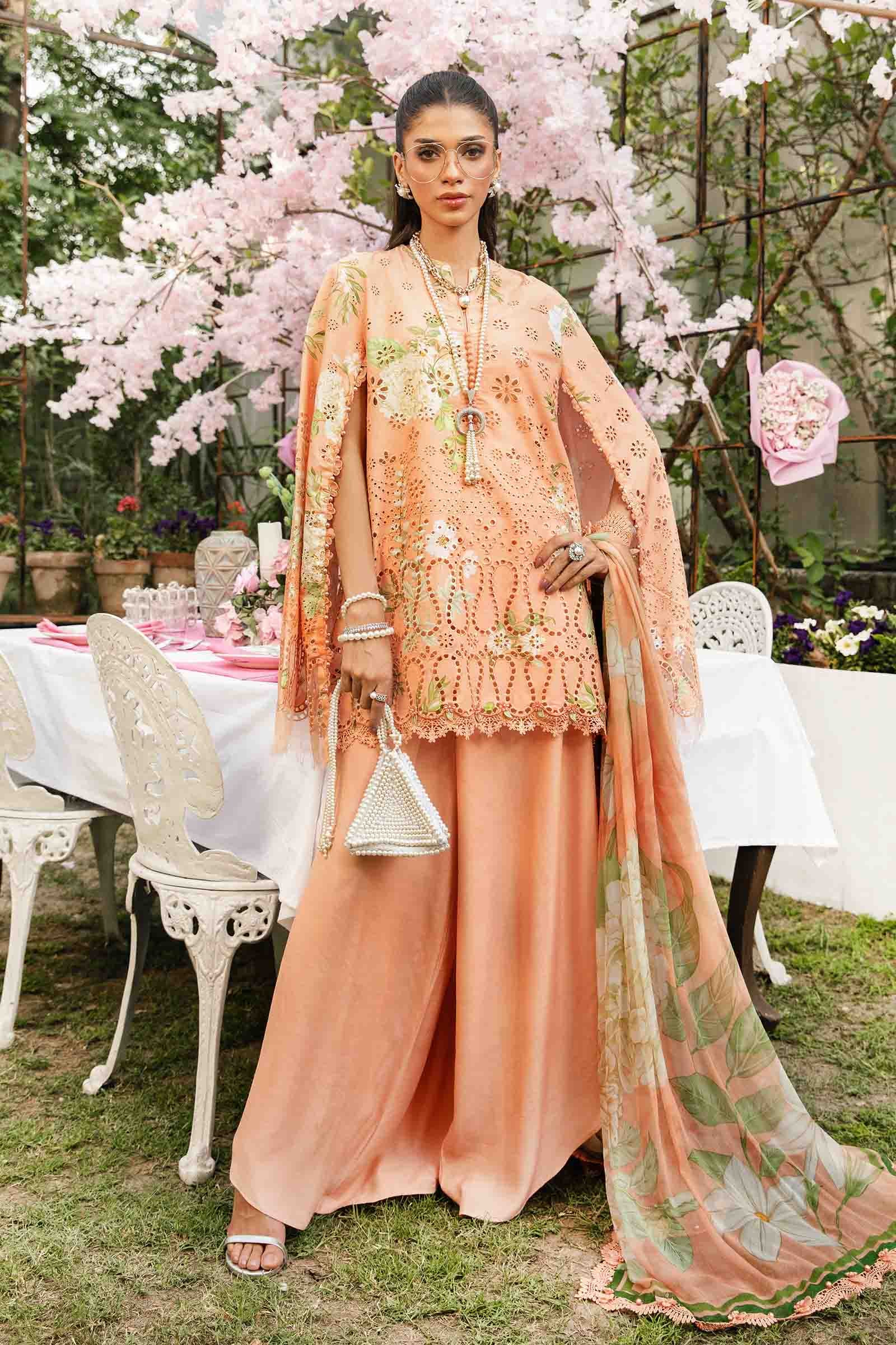3 Piece Unstitched Embroidered Lawn Suit | MPT-2602-A - Image 4