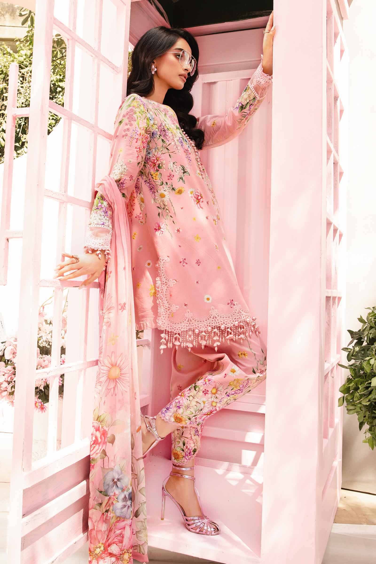 3 Piece Unstitched Embroidered Lawn Suit | MPT-2603-B - Image 3