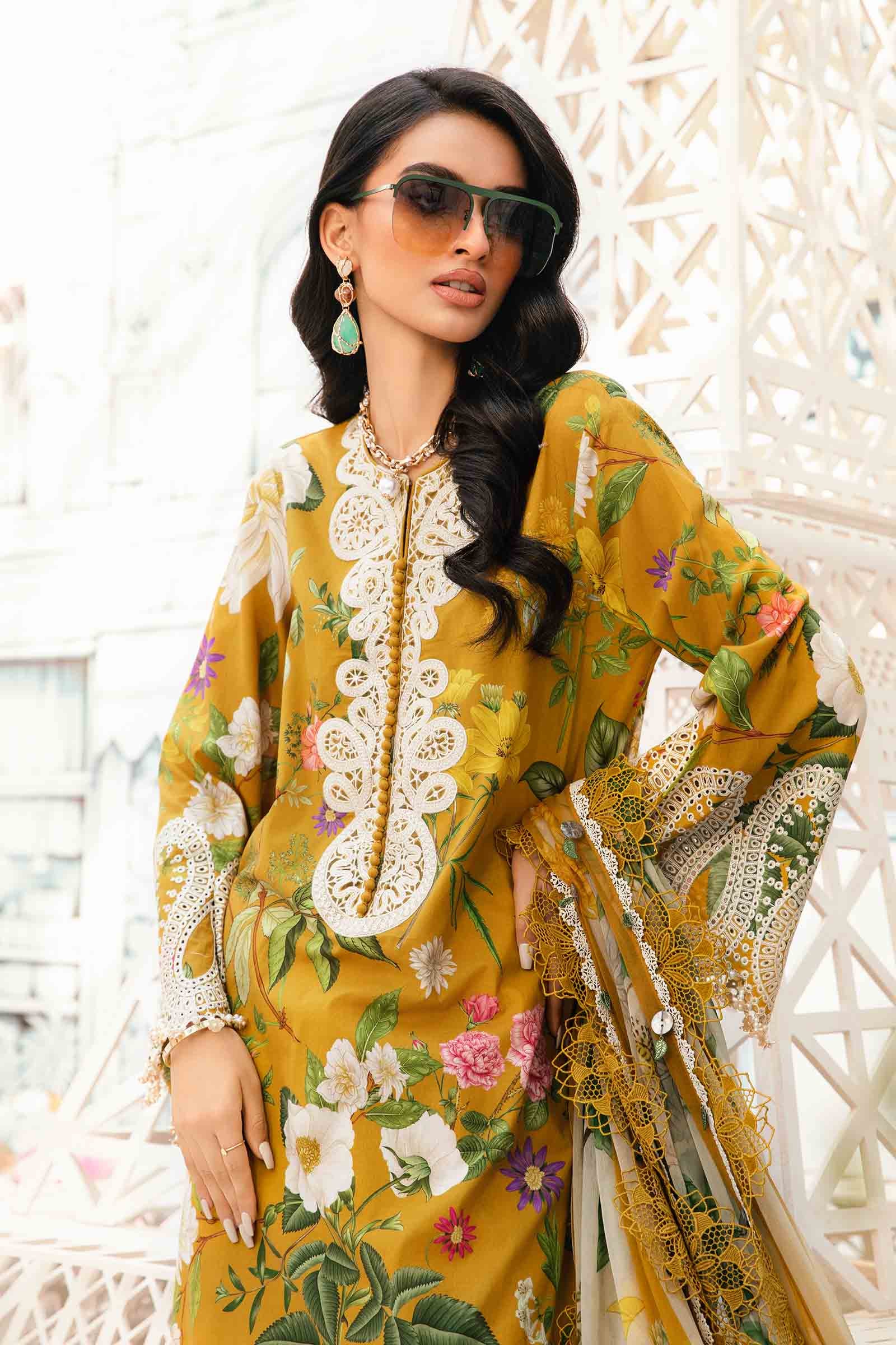 3 Piece Unstitched Embroidered Lawn Suit | MPT-2604-B - Image 2