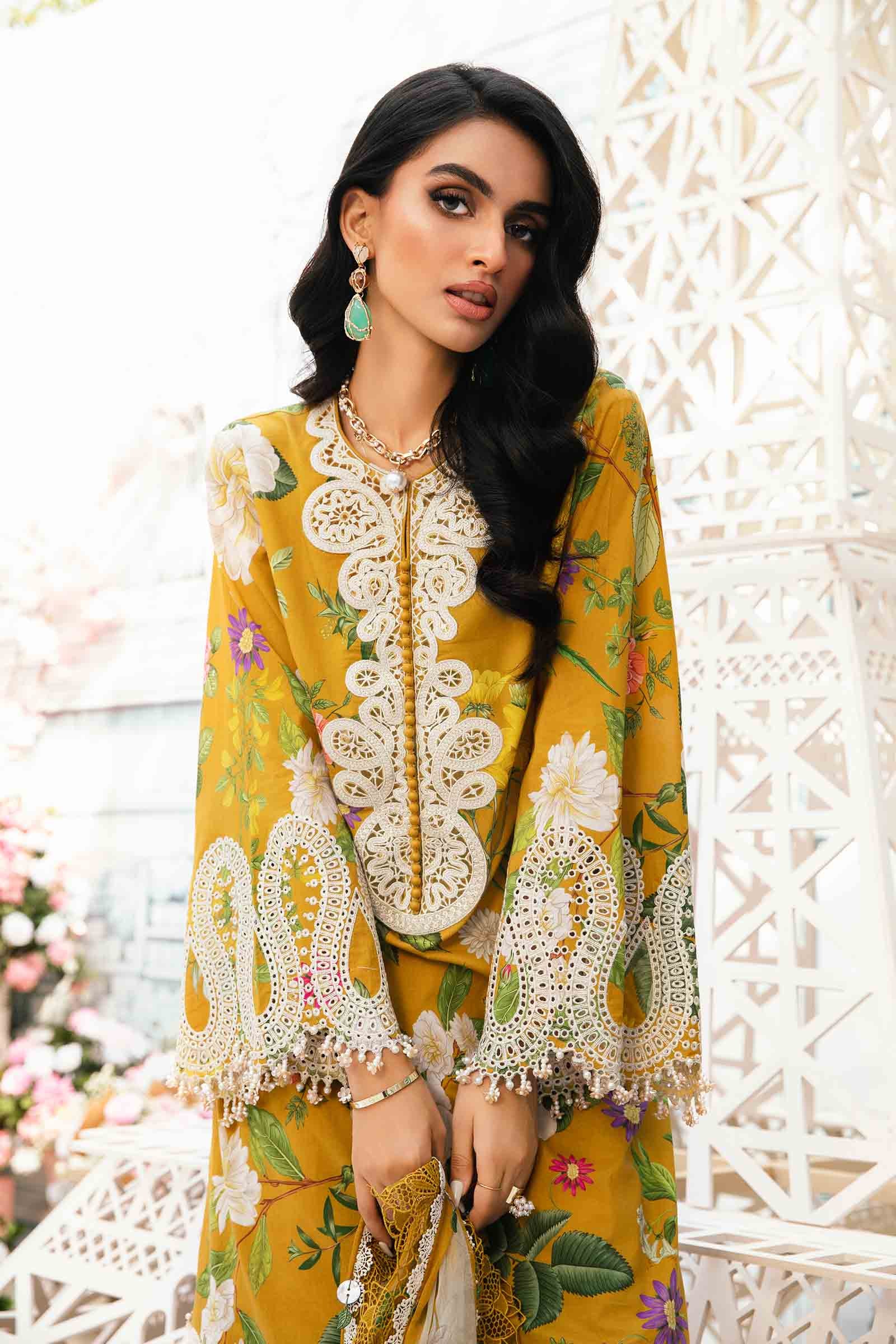 3 Piece Unstitched Embroidered Lawn Suit | MPT-2604-B - Image 4