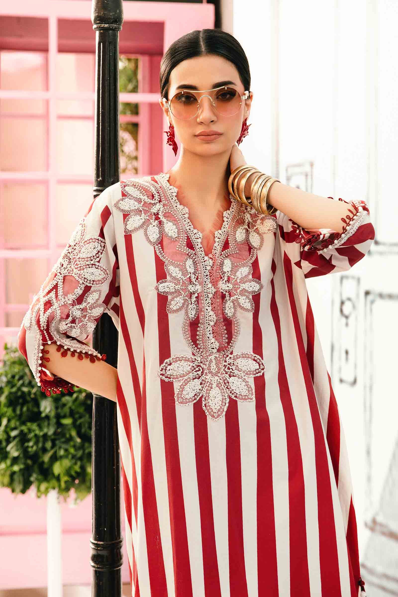 3 Piece Unstitched Embroidered Lawn Suit | MPT-2609-A - Image 2