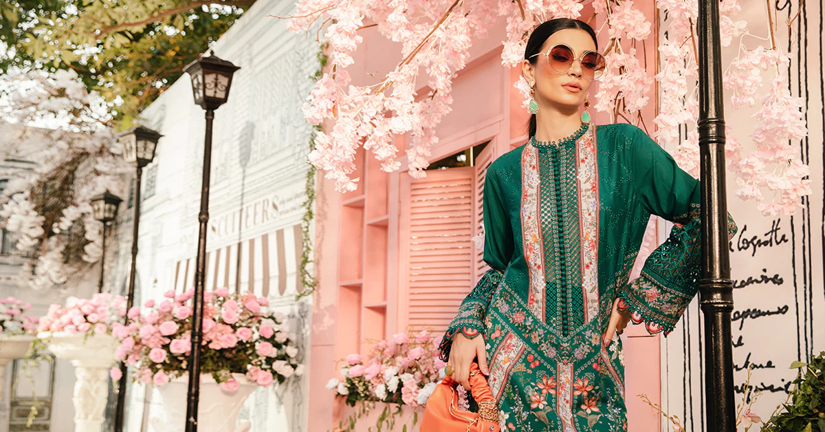 3 Piece Unstitched Embroidered Lawn Suit | MPT-2610-A - Image 9