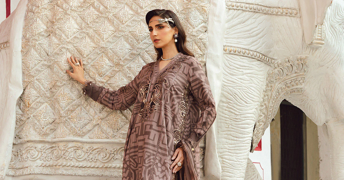 3 Piece Unstitched Embroidered Cambric Suit | MPT-2703-B - Image 4