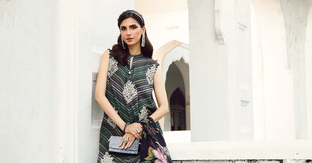 3 Piece Unstitched Embroidered Cambric Suit | MPT-2705-A - Image 6