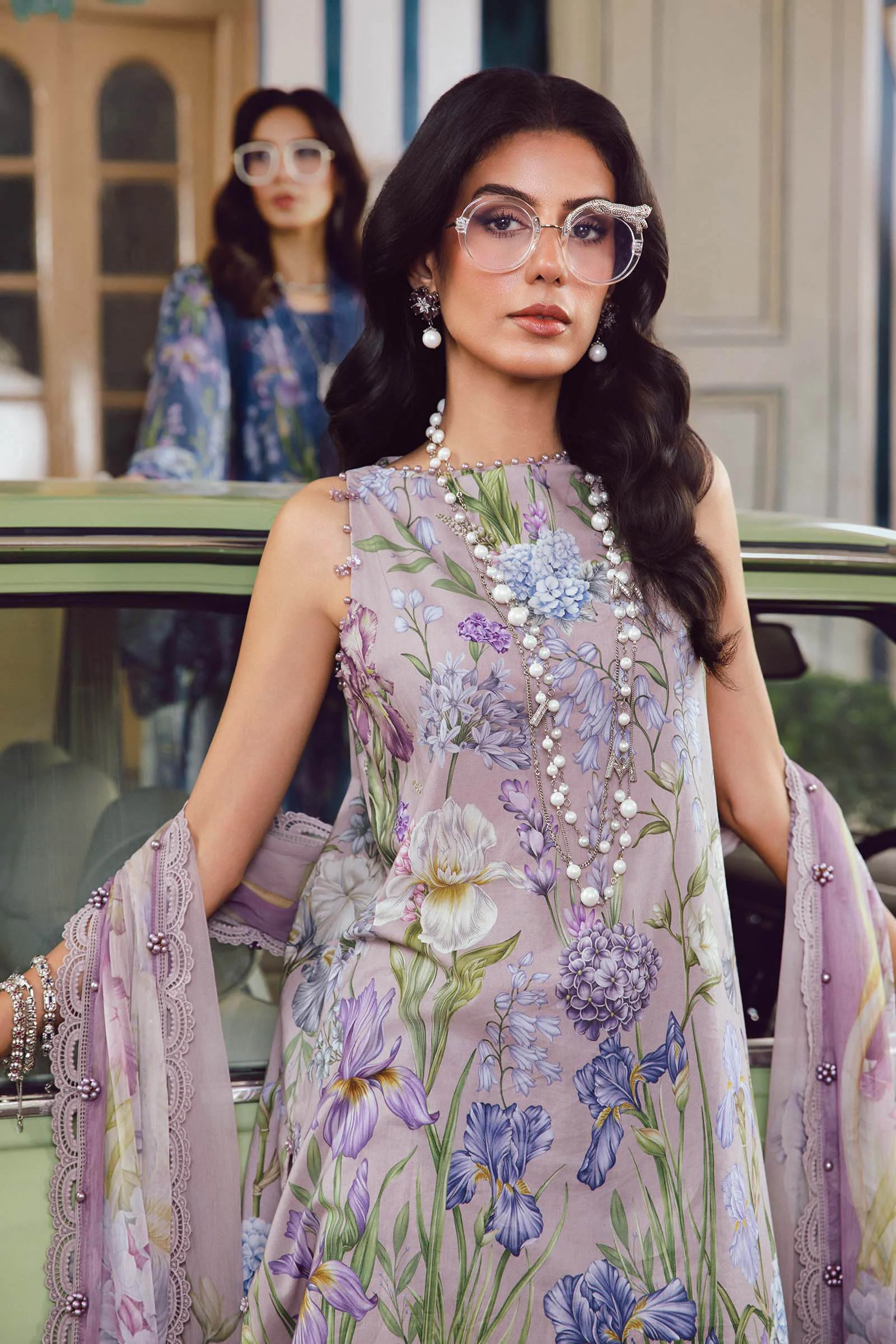 3 Piece Unstitched Embroidered Cambric Suit | MPT-2708-A - Image 2