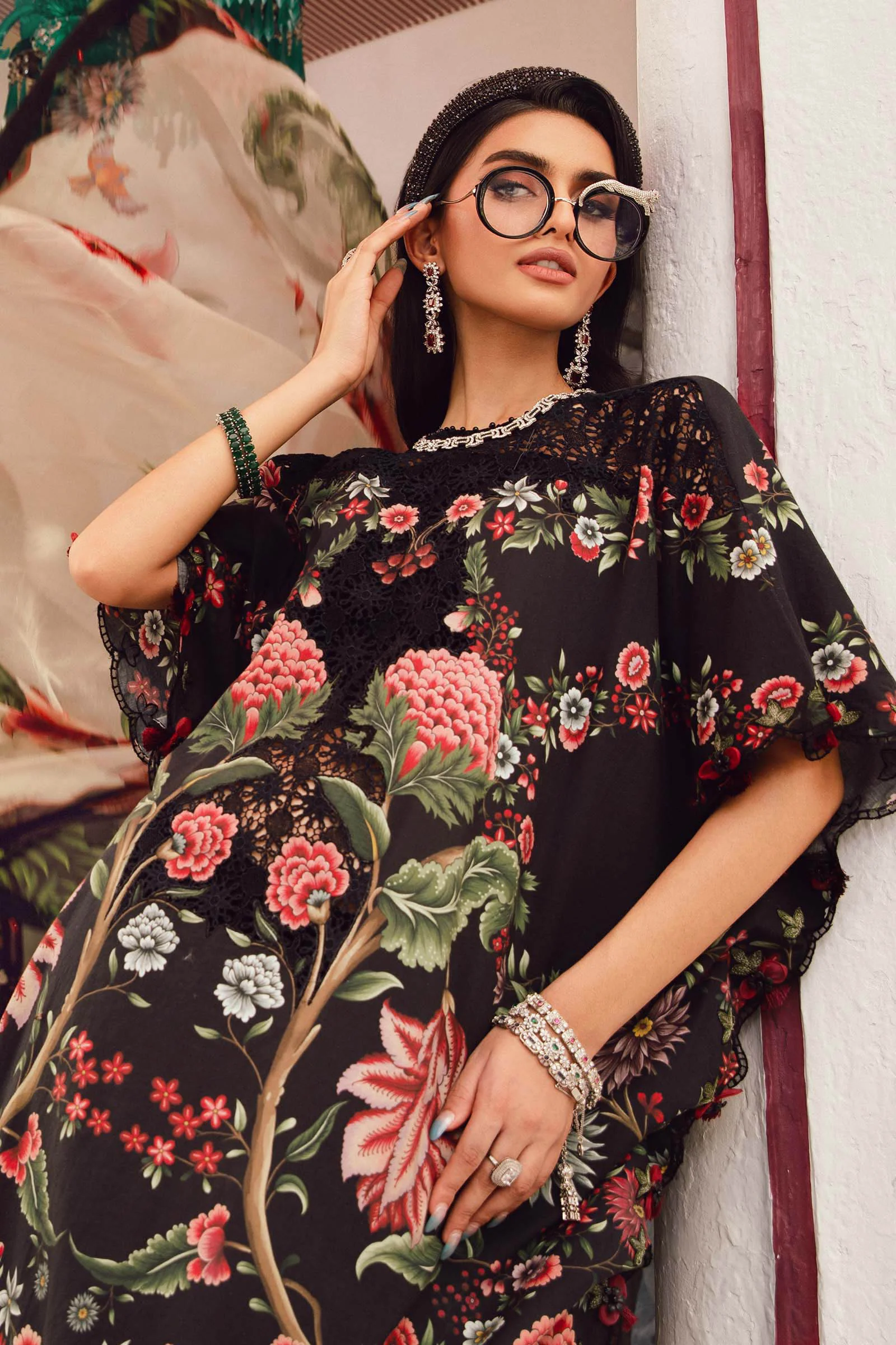 3 Piece Unstitched Embroidered Cambric Suit | MPT-2709-B - Image 2
