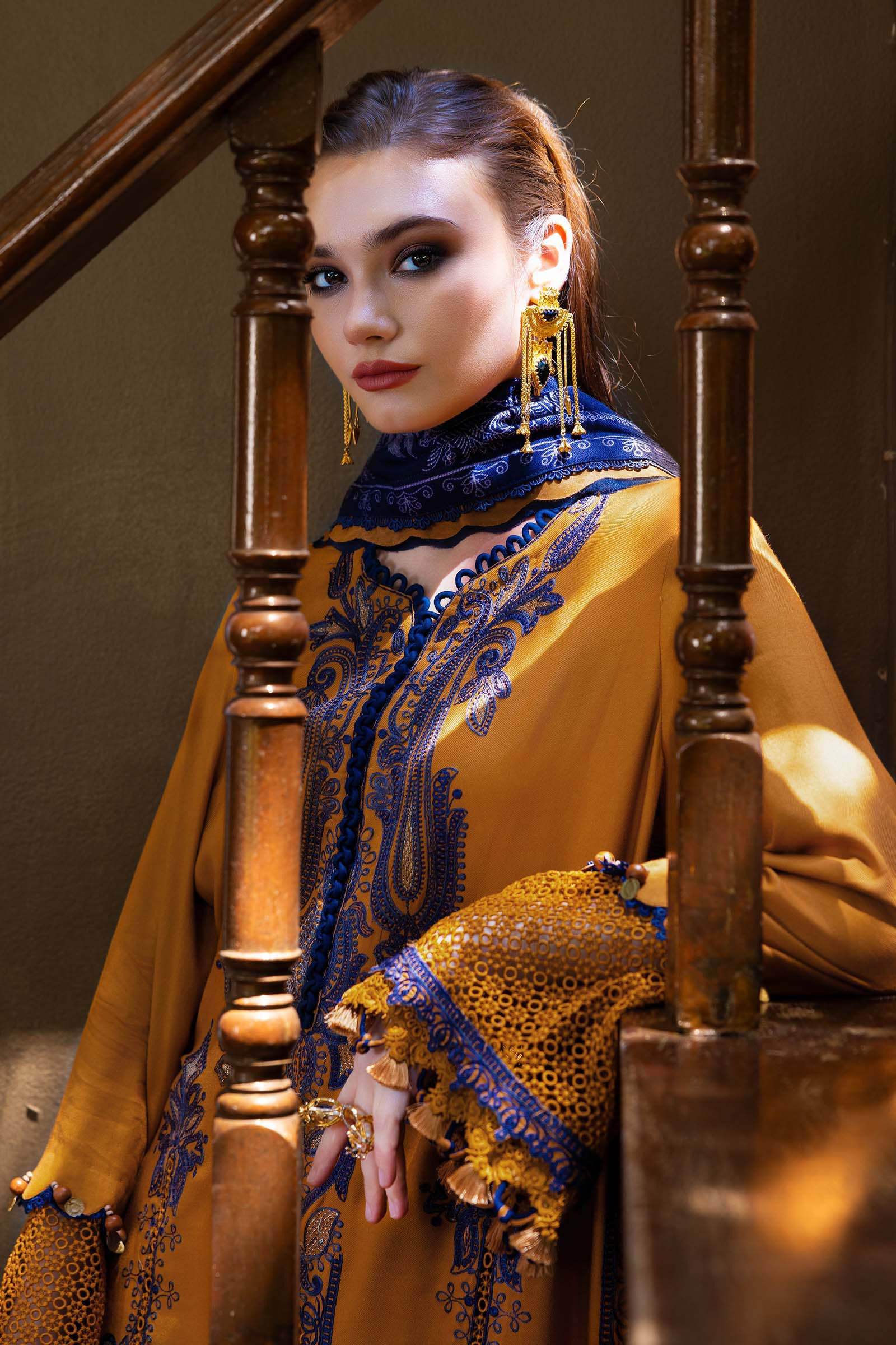 3 Piece Unstitched Embroidered Twill Linen Suit - Image 4