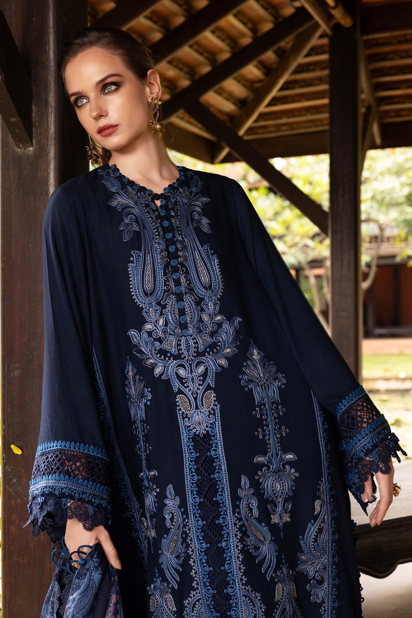 3 Piece Unstitched Embroidered Twill Linen Suit - Image 2