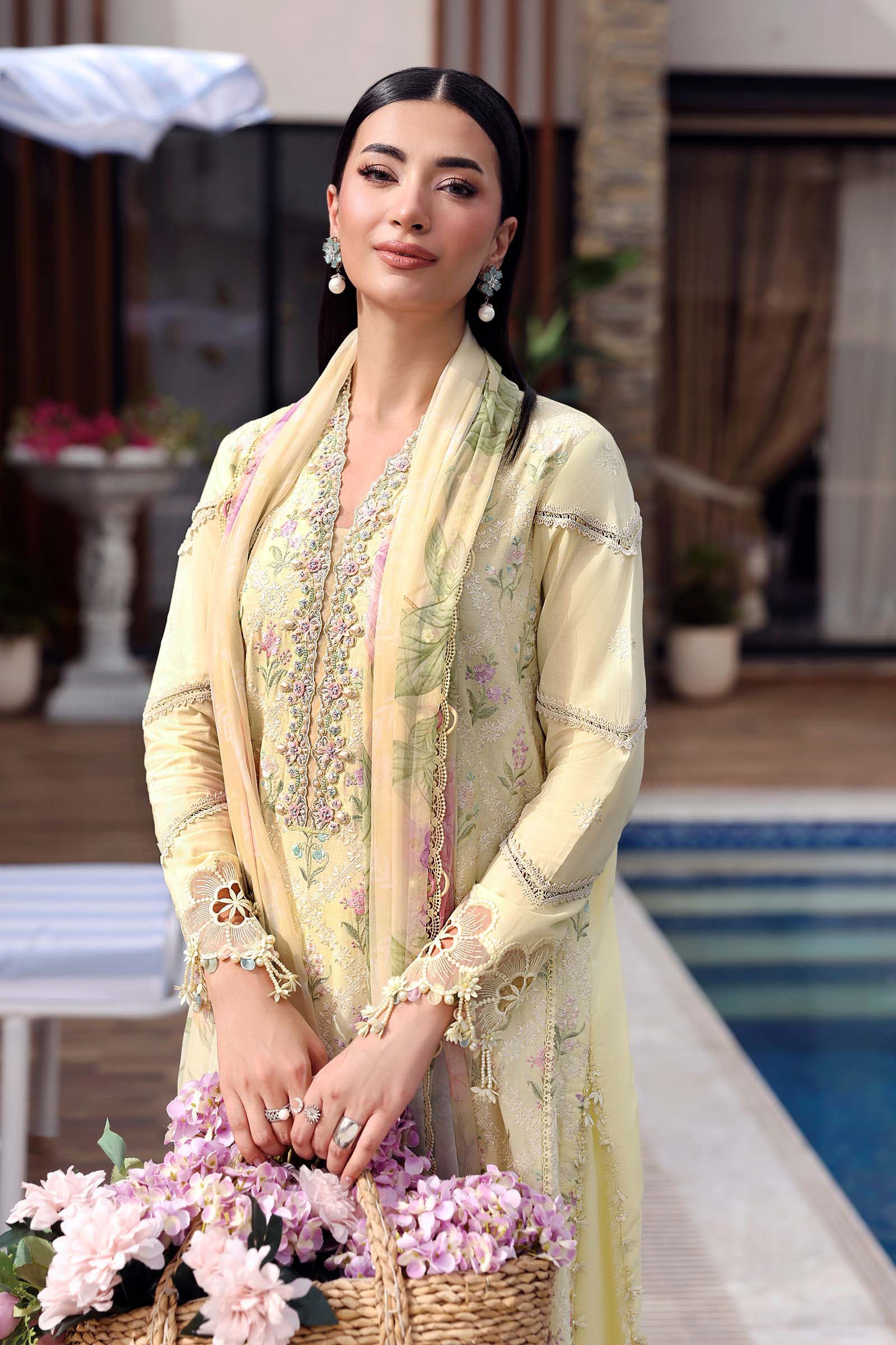 3 Piece Unstitched Embroidered Lawn Suit - Image 3