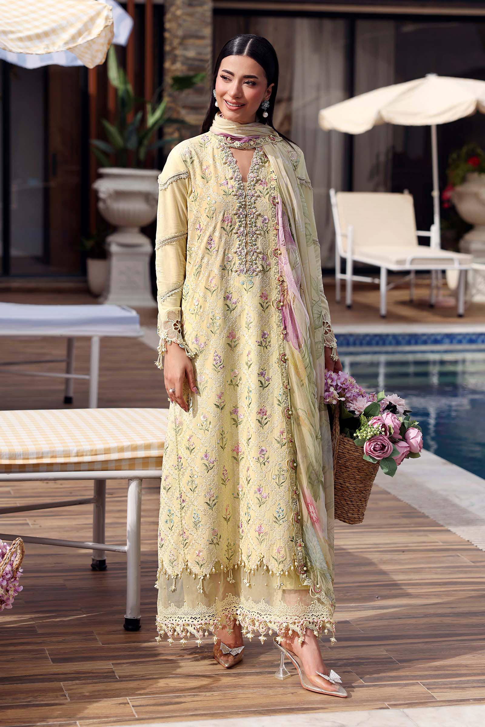 3 Piece Unstitched Embroidered Lawn Suit - Image 5