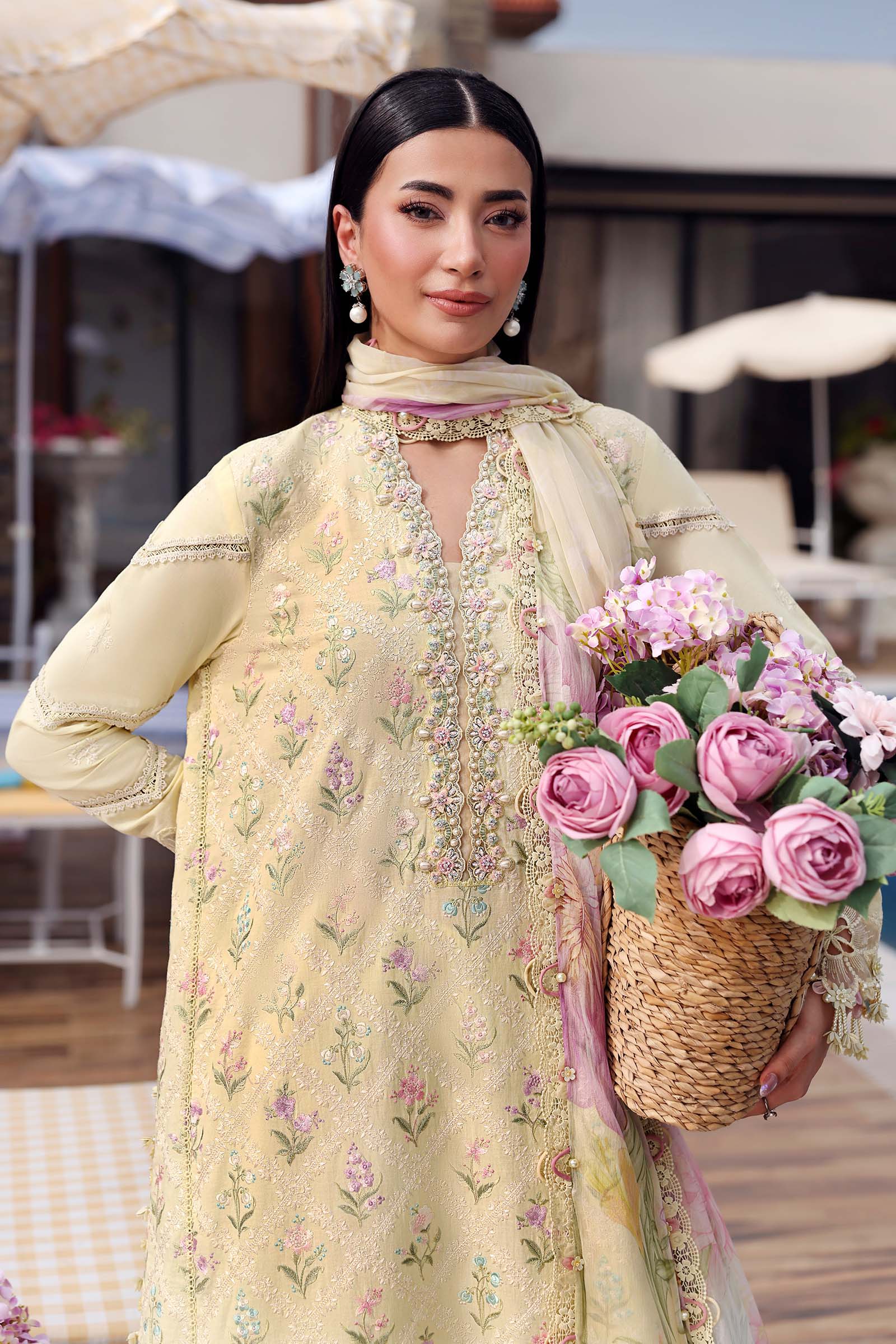 3 Piece Unstitched Embroidered Lawn Suit - Image 7