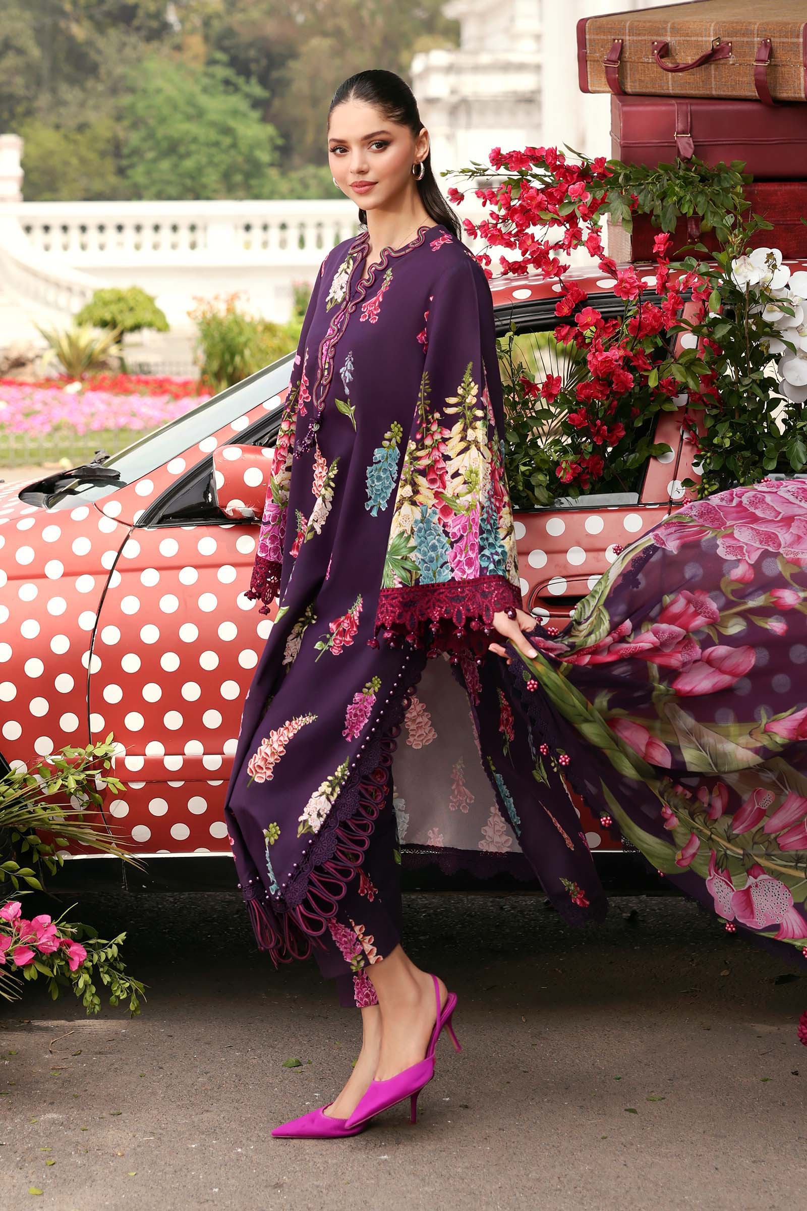 3 Piece Unstitched Embroidered Lawn Suit - Image 10