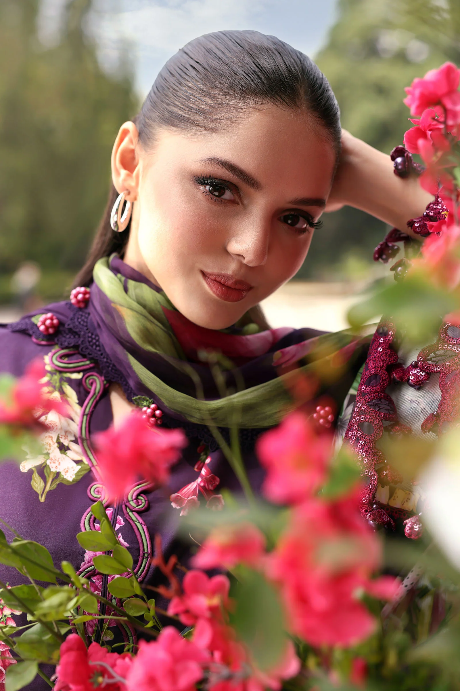 3 Piece Unstitched Embroidered Lawn Suit - Image 6