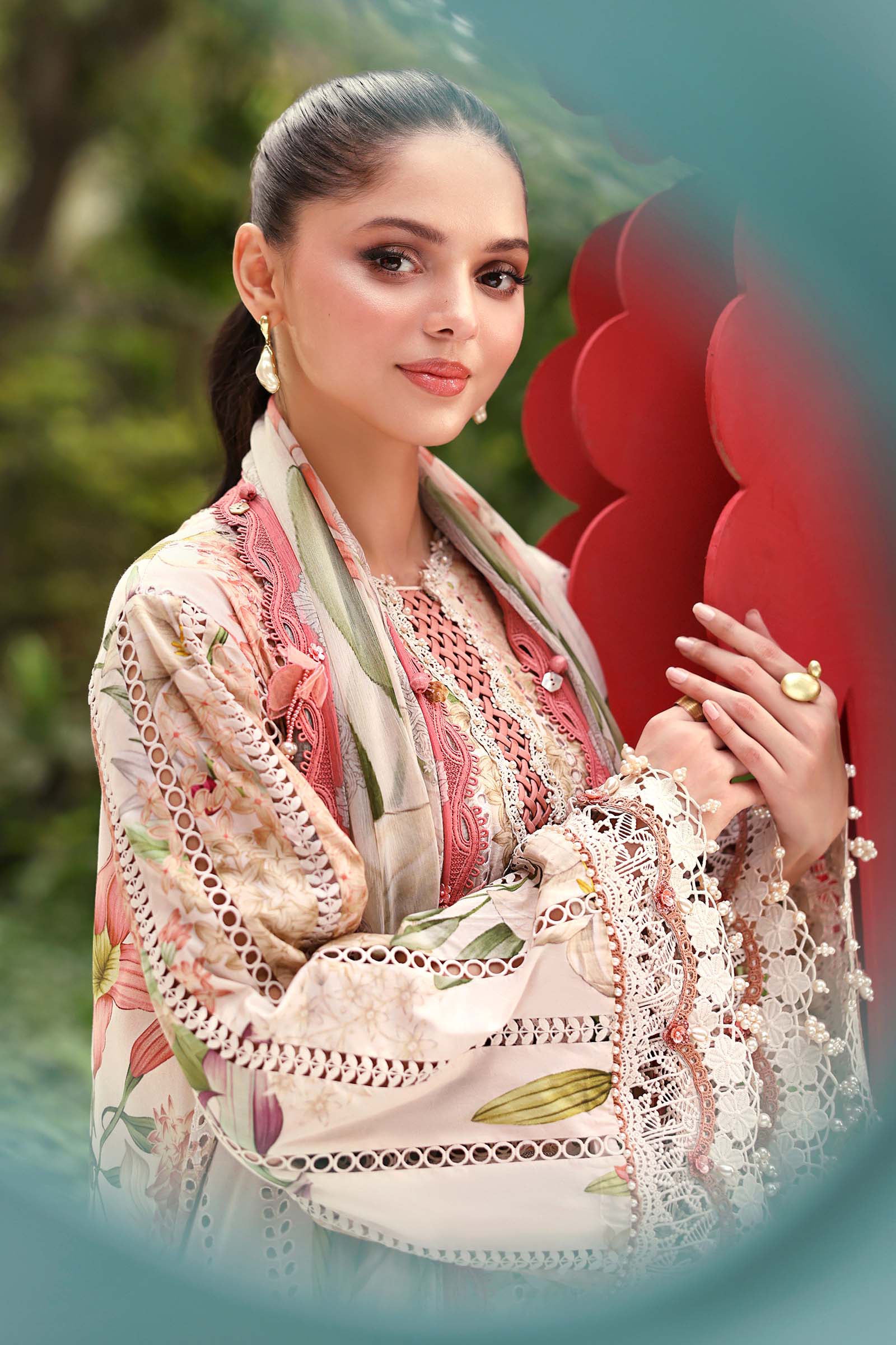 3 Piece Unstitched Embroidered Lawn Suit - Image 4