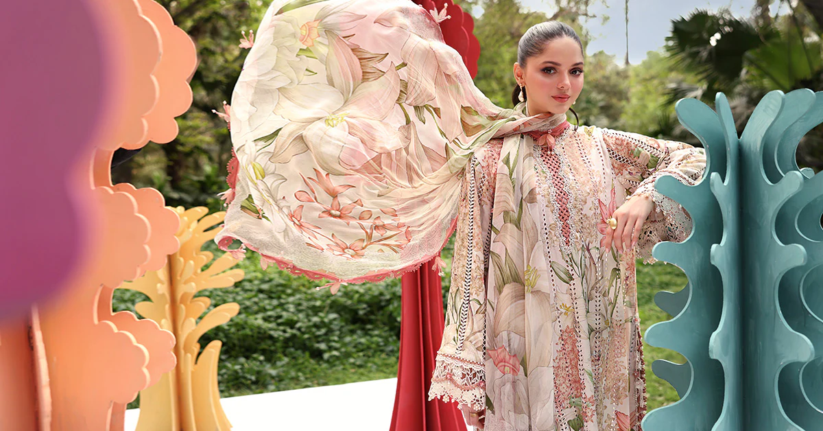 3 Piece Unstitched Embroidered Lawn Suit - Image 7