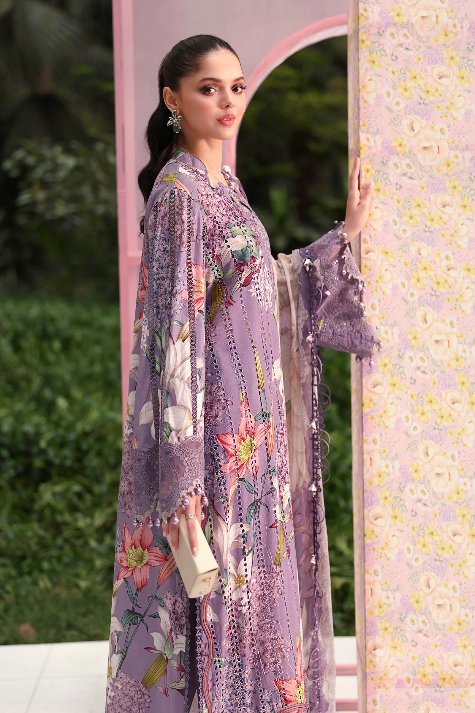 3 Piece Unstitched Embroidered Lawn Suit - Image 4