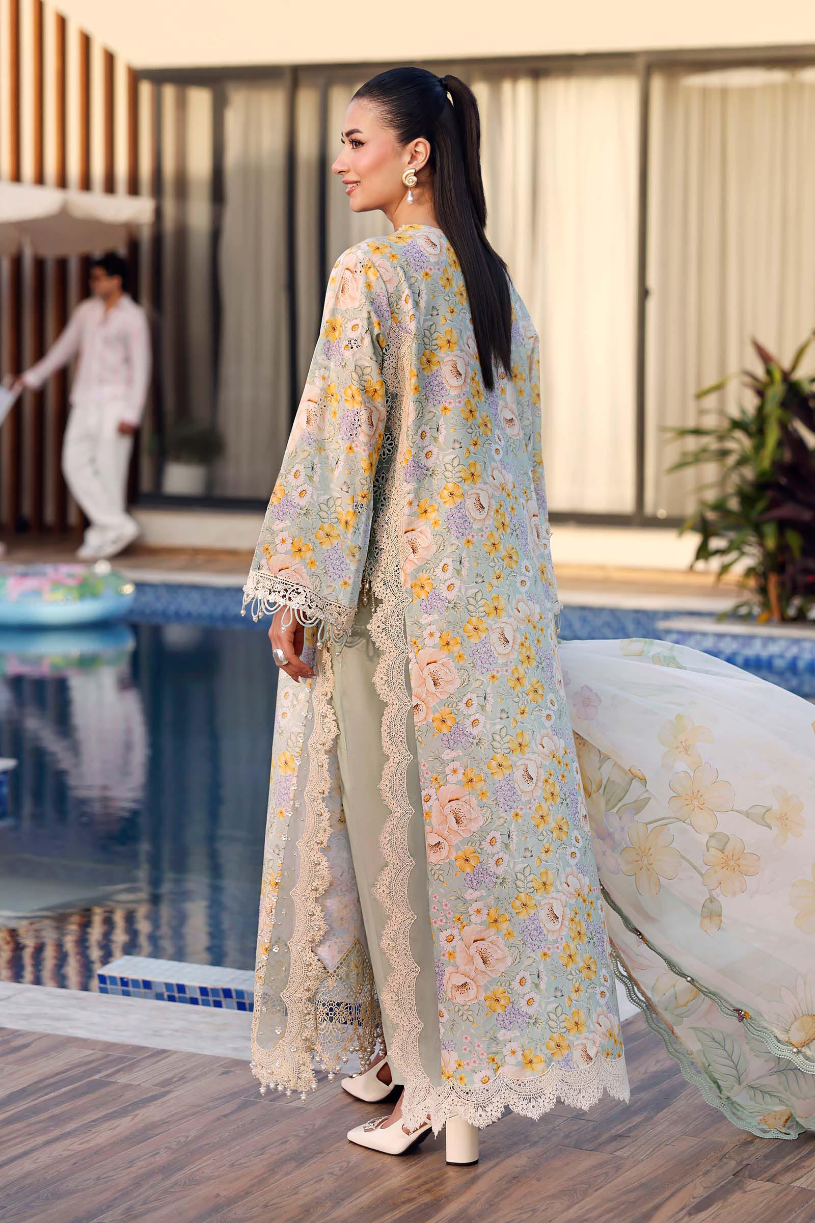 3 Piece Unstitched Embroidered Lawn Suit - Image 4