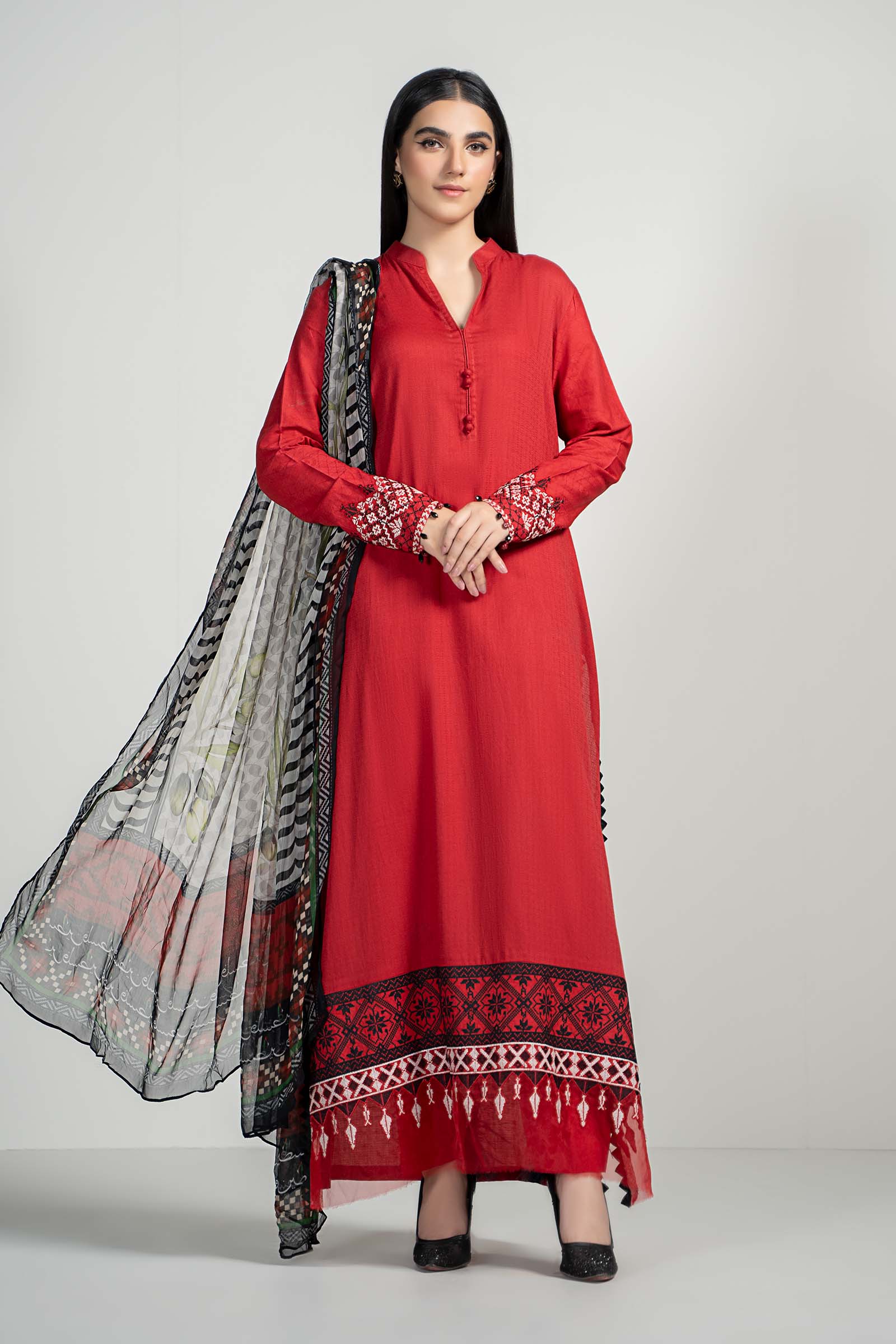3 Piece Dyed Lawn Suit - Image 7
