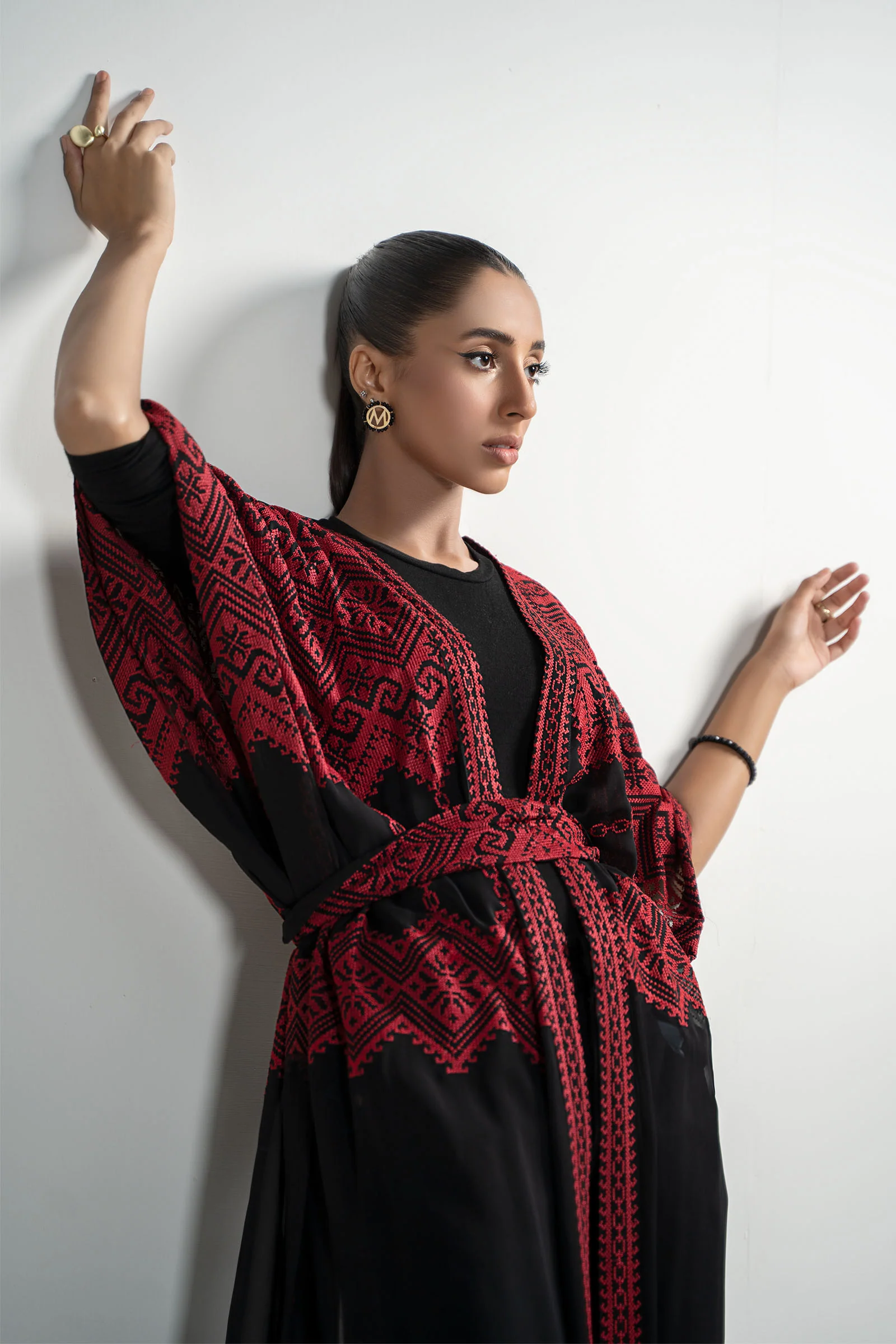 Embroidered Georgette Kaftan - Image 2