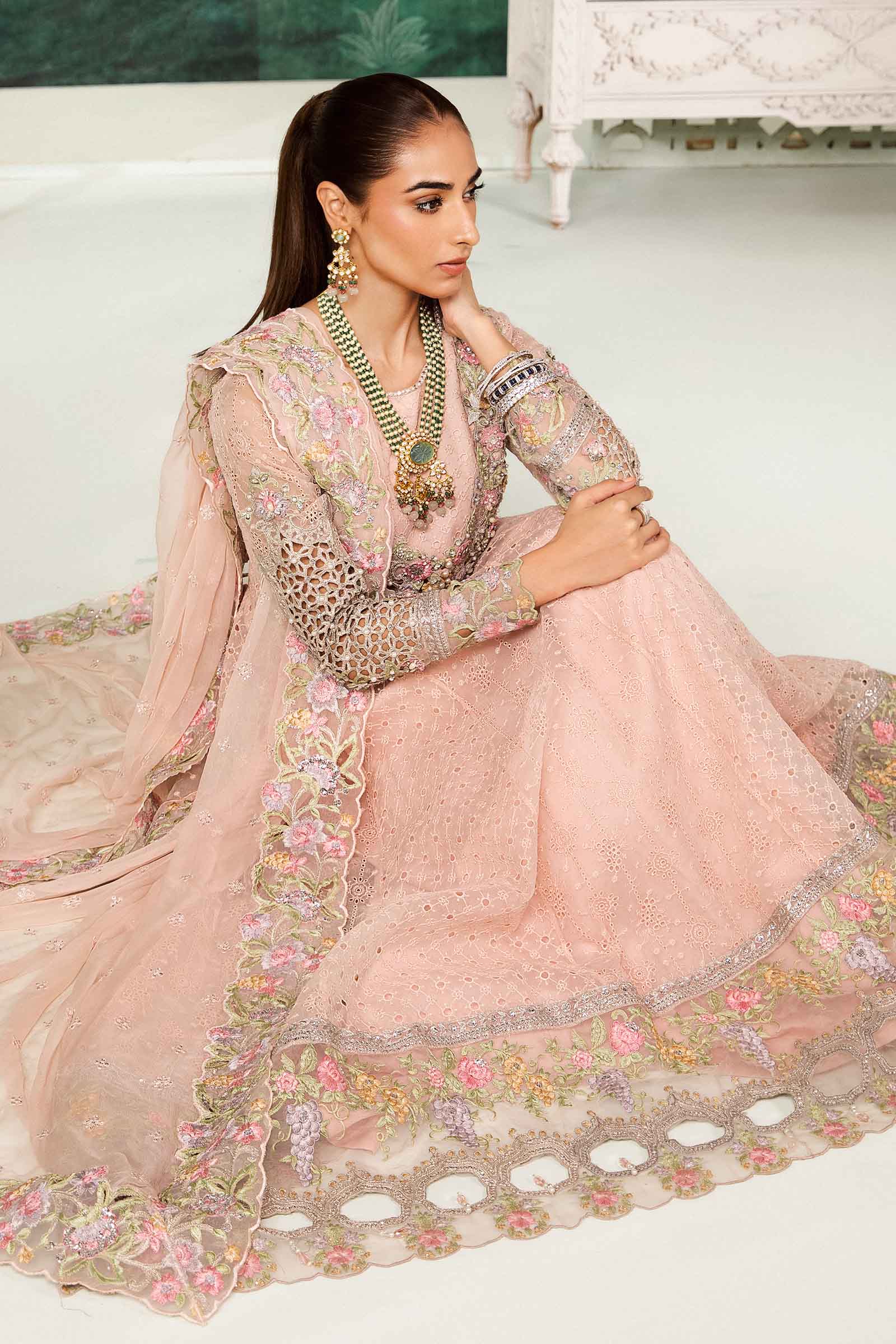 3 Piece Embroidered Organza Suit - Image 3