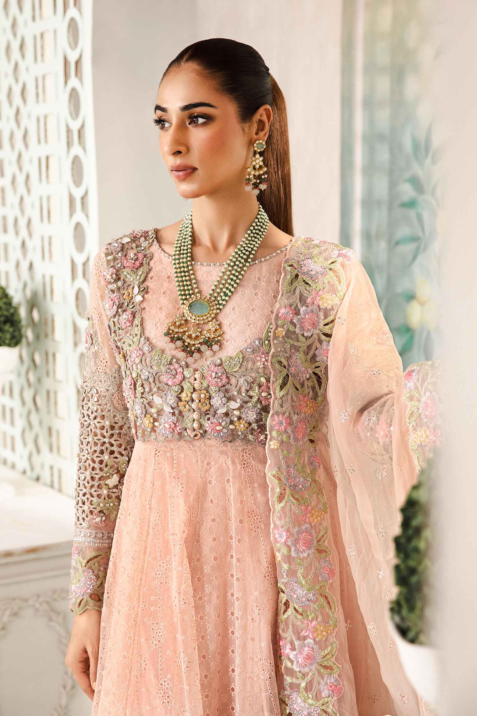 3 Piece Embroidered Organza Suit - Image 4