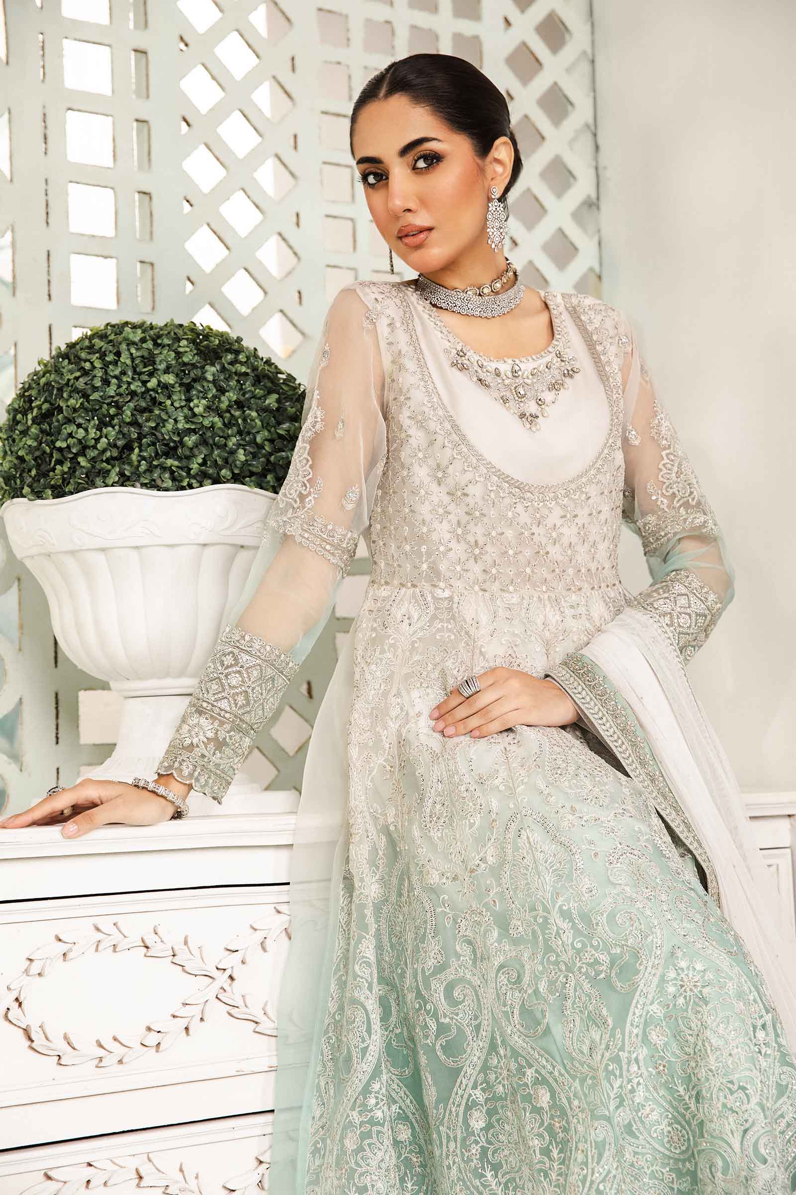 3 Piece Embroidered Organza Suit - Image 2