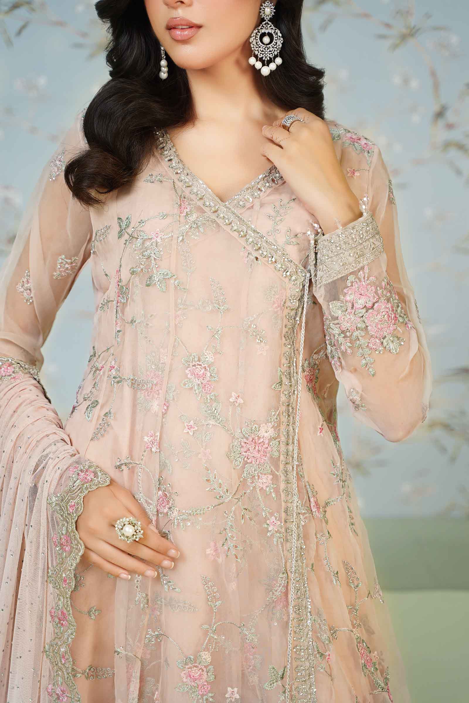 3 Piece Embroidered Organza Suit - Image 3