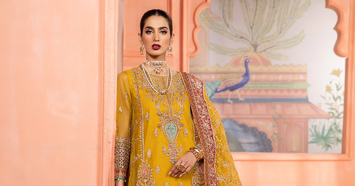 3 Piece Embroidered Organza Suit - Image 7