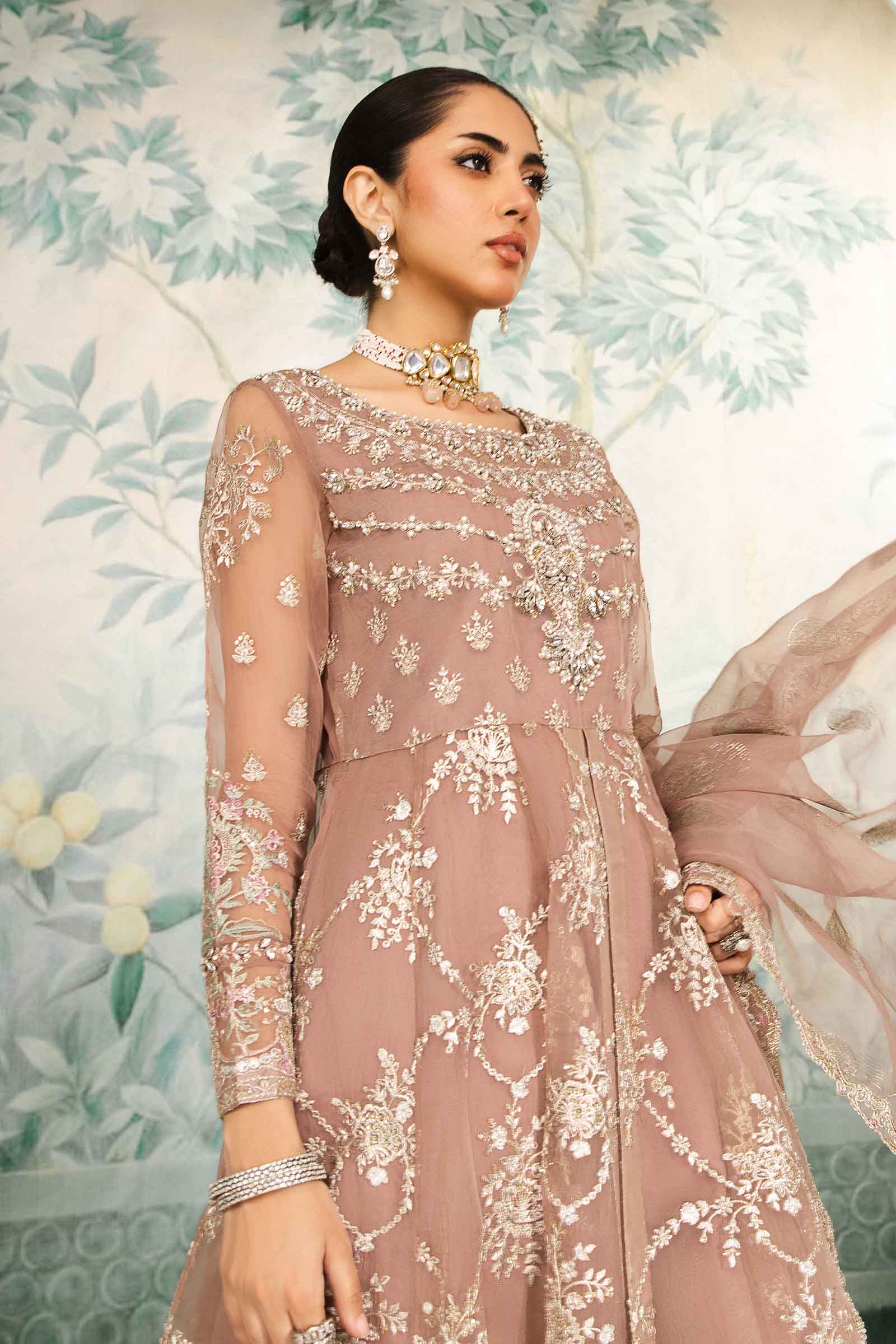 3 Piece Embroidered Organza Suit - Image 2
