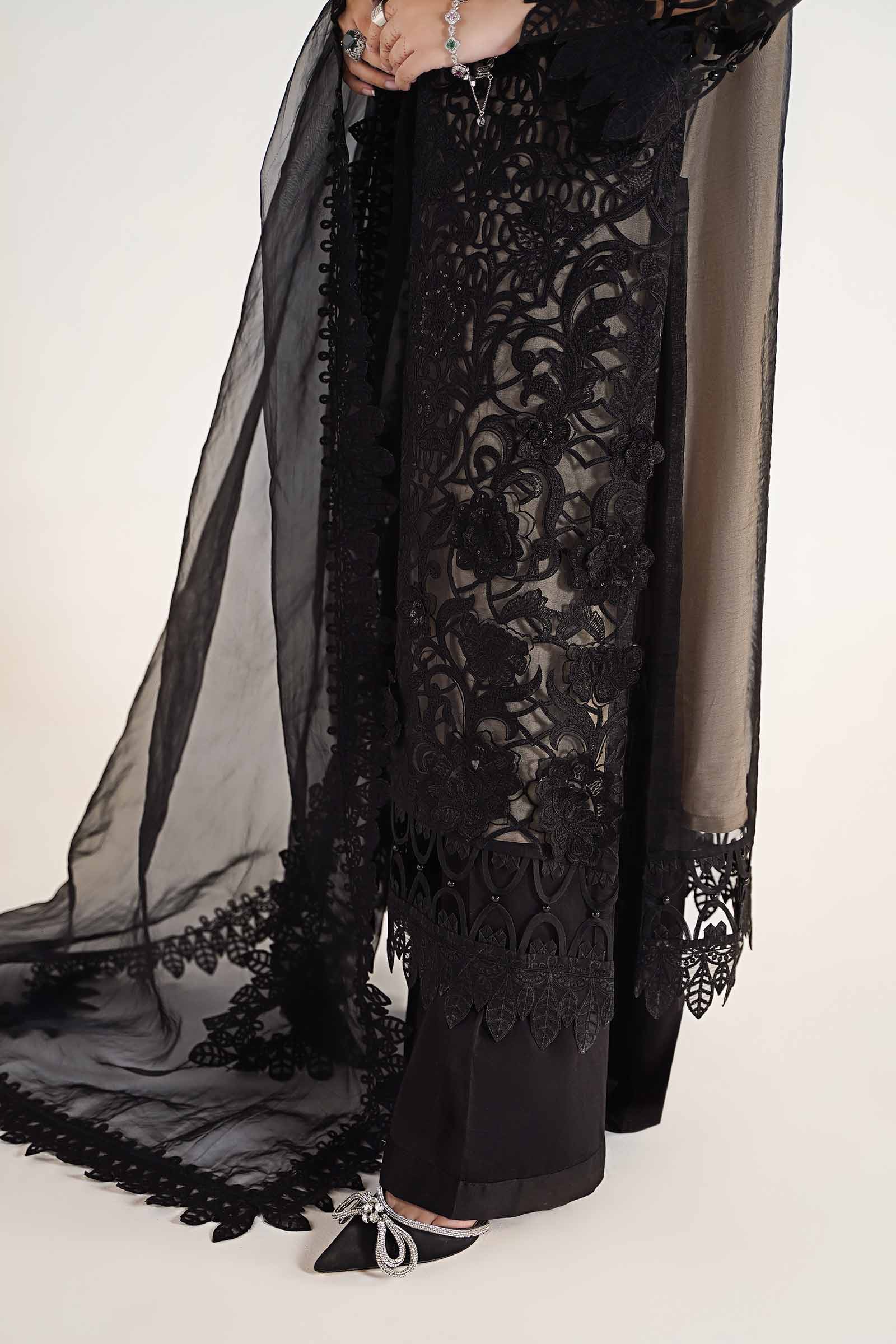 3 Piece Embroidered Organza Suit - Image 3