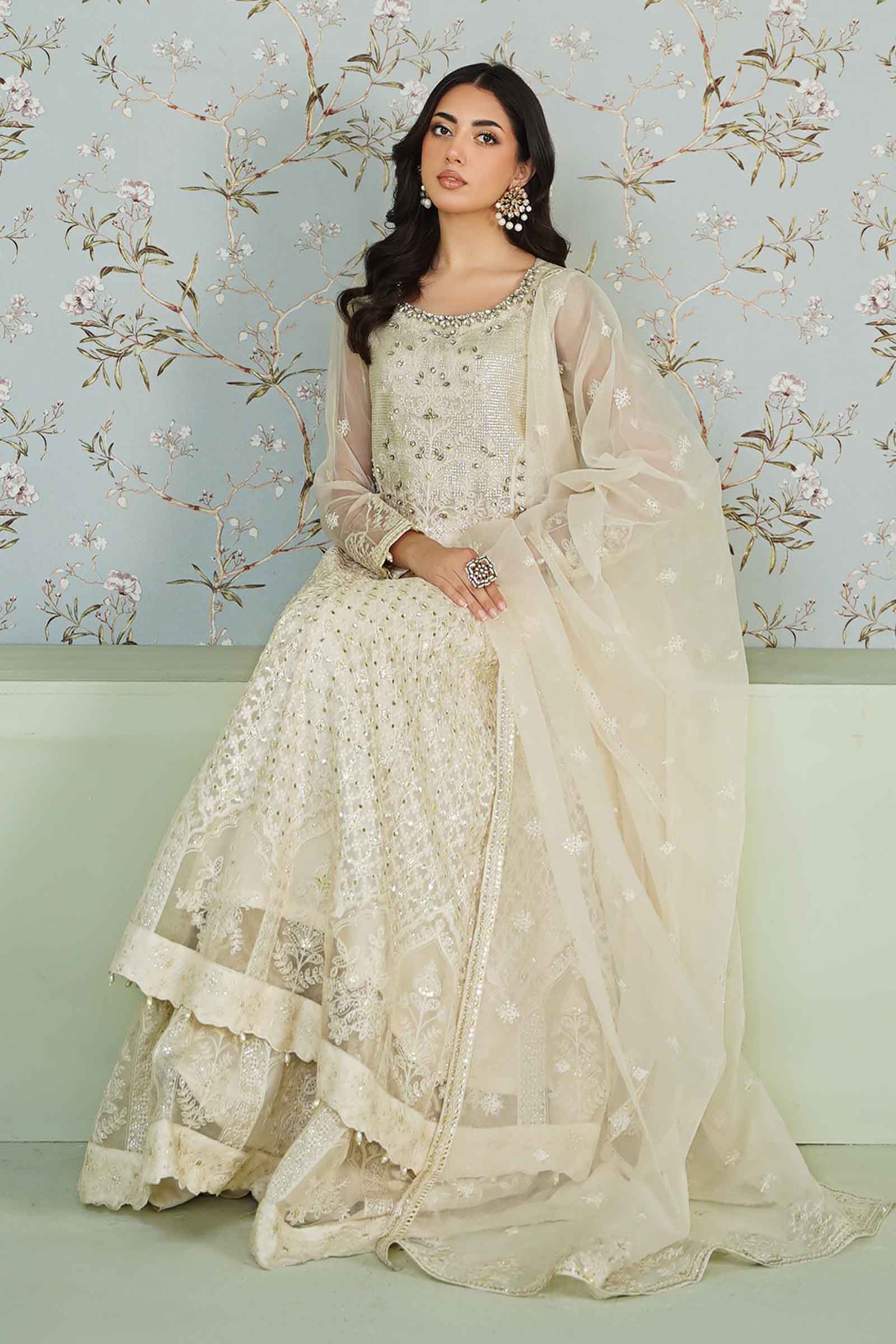3 Piece Embroidered Bamber Chiffon Suit - Image 7