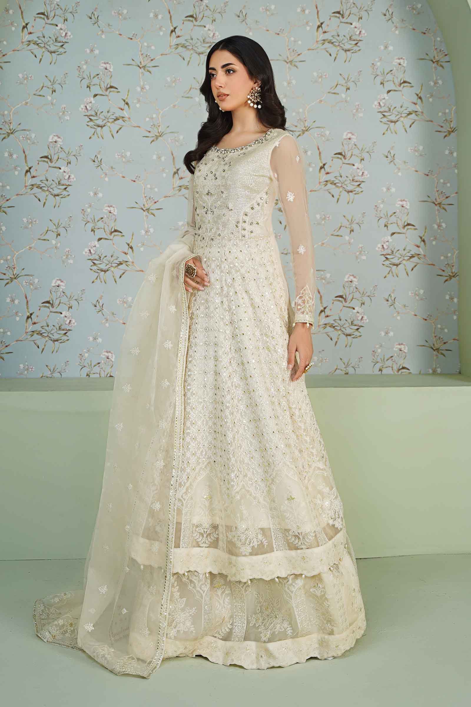 3 Piece Embroidered Bamber Chiffon Suit - Image 8