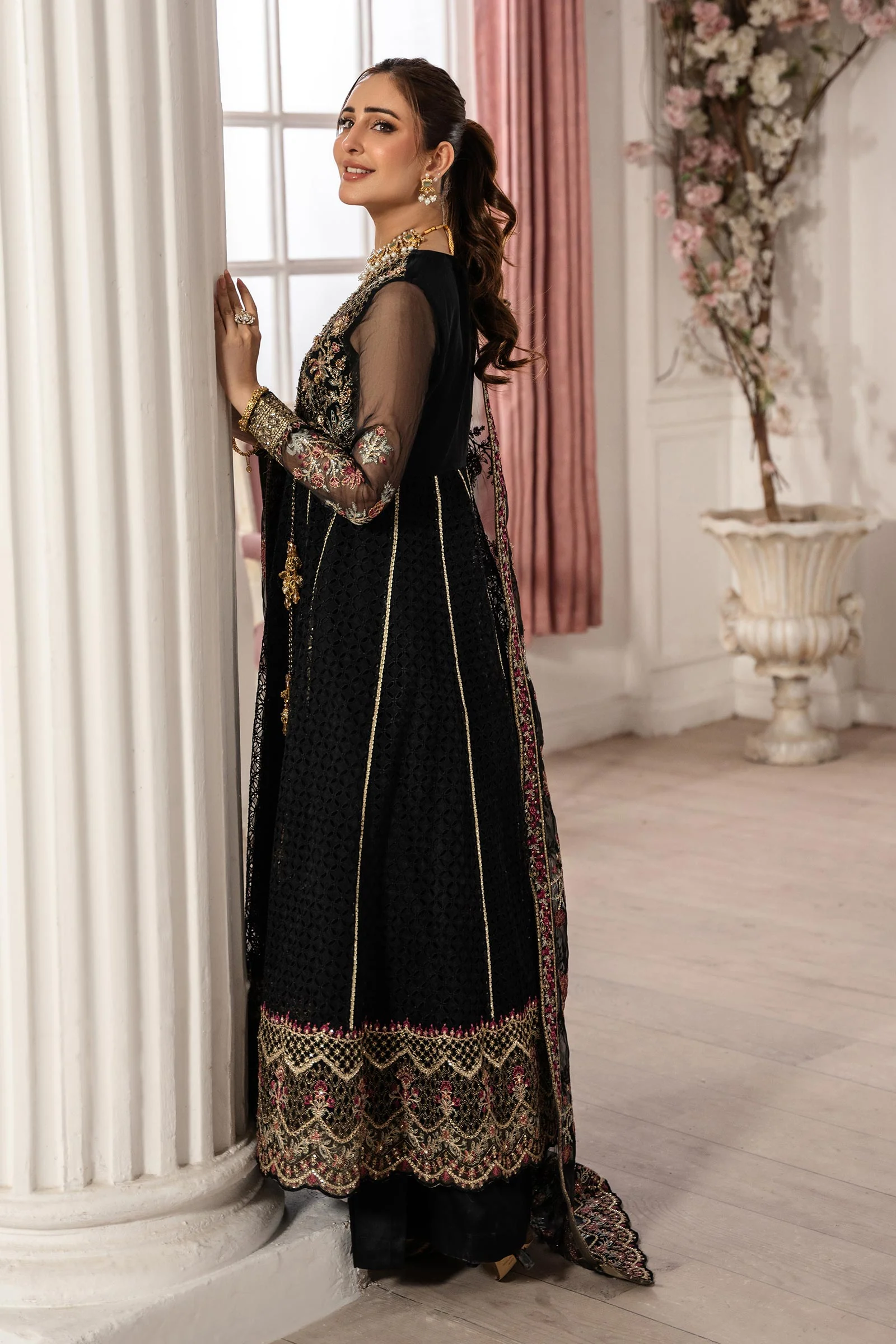 3 Piece Embroidered Organza Suit - Image 6