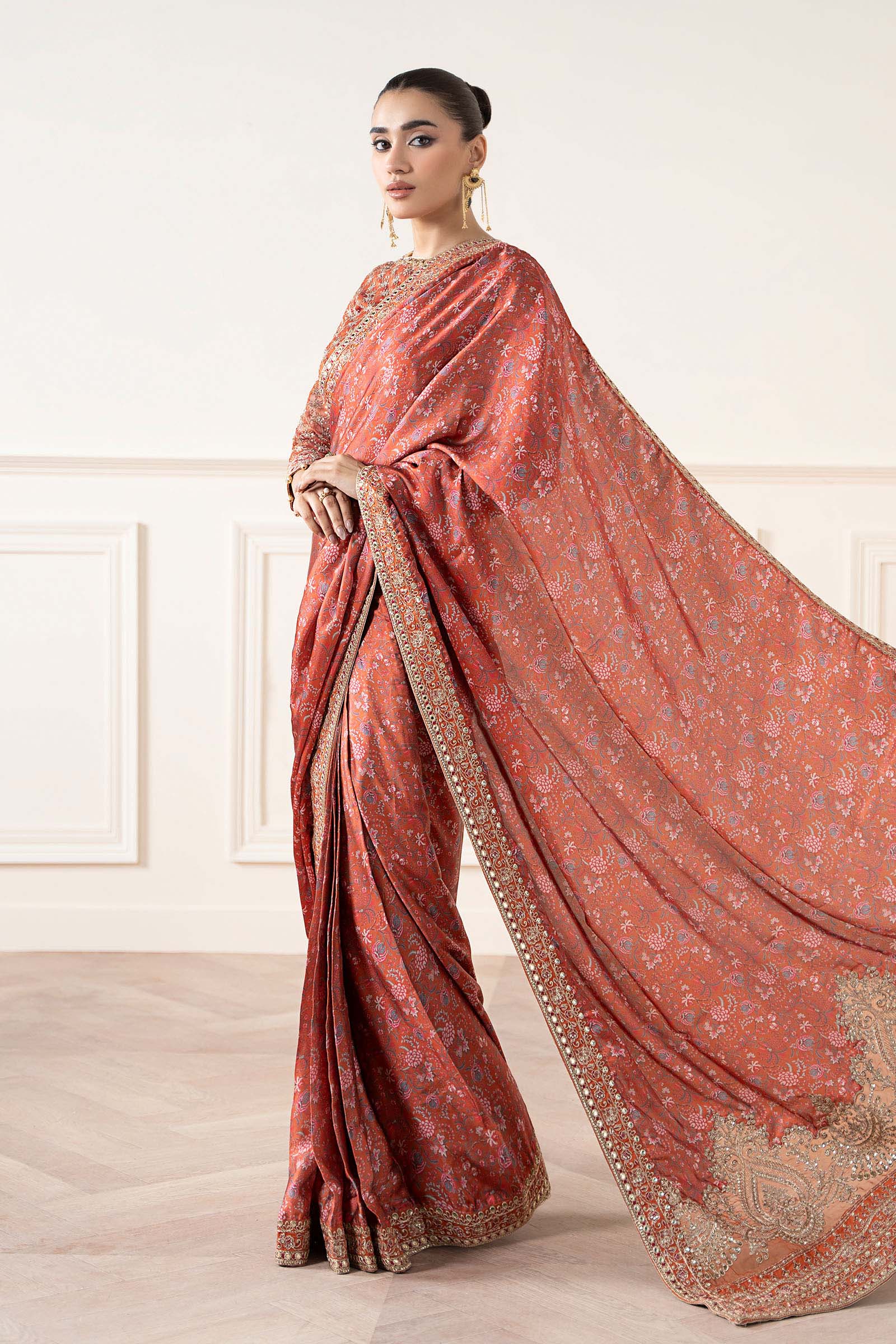 Embroidered Silk Saree - Image 6