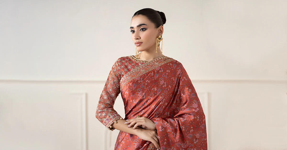 Embroidered Silk Saree - Image 8
