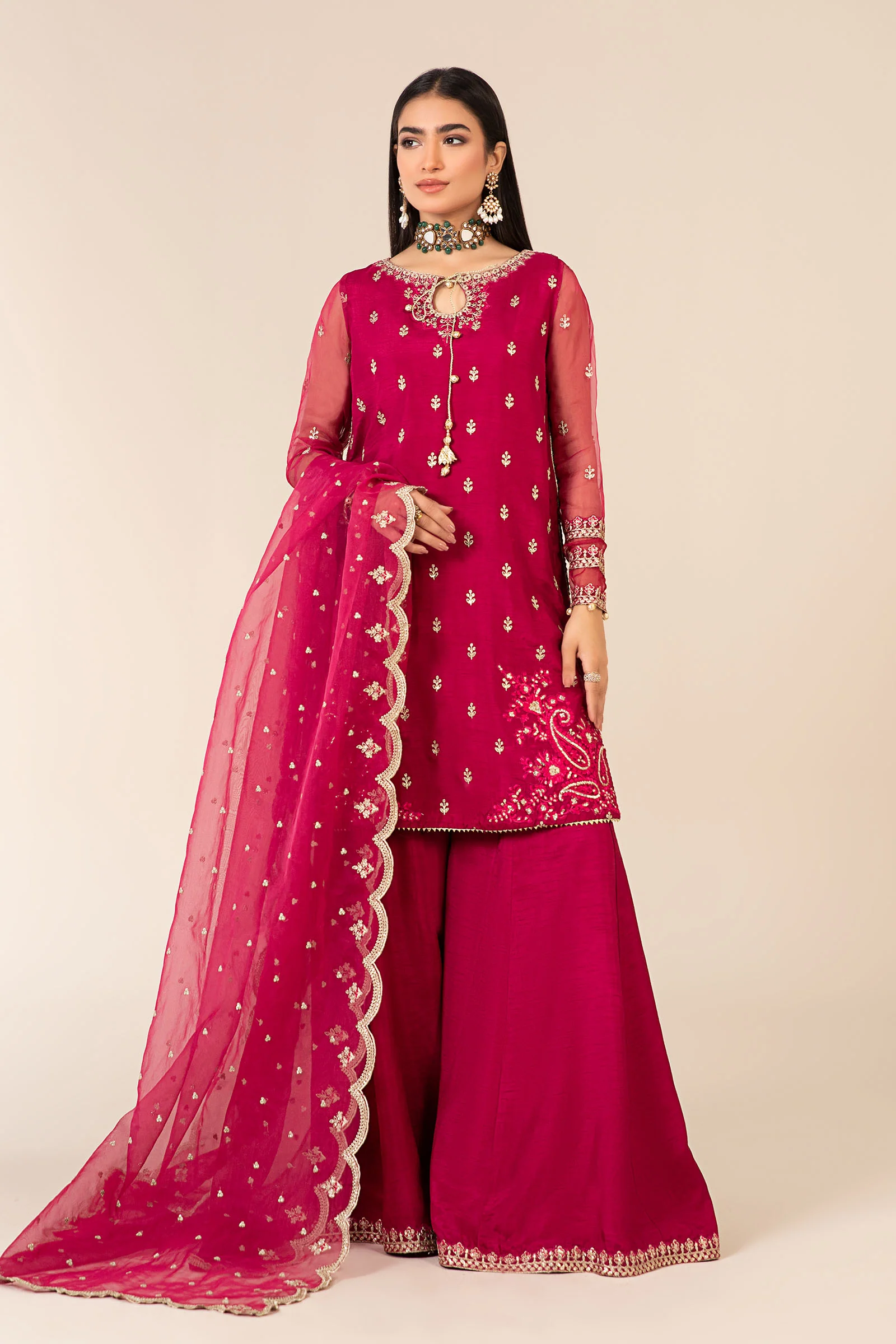 3 Piece Embroidered Suit