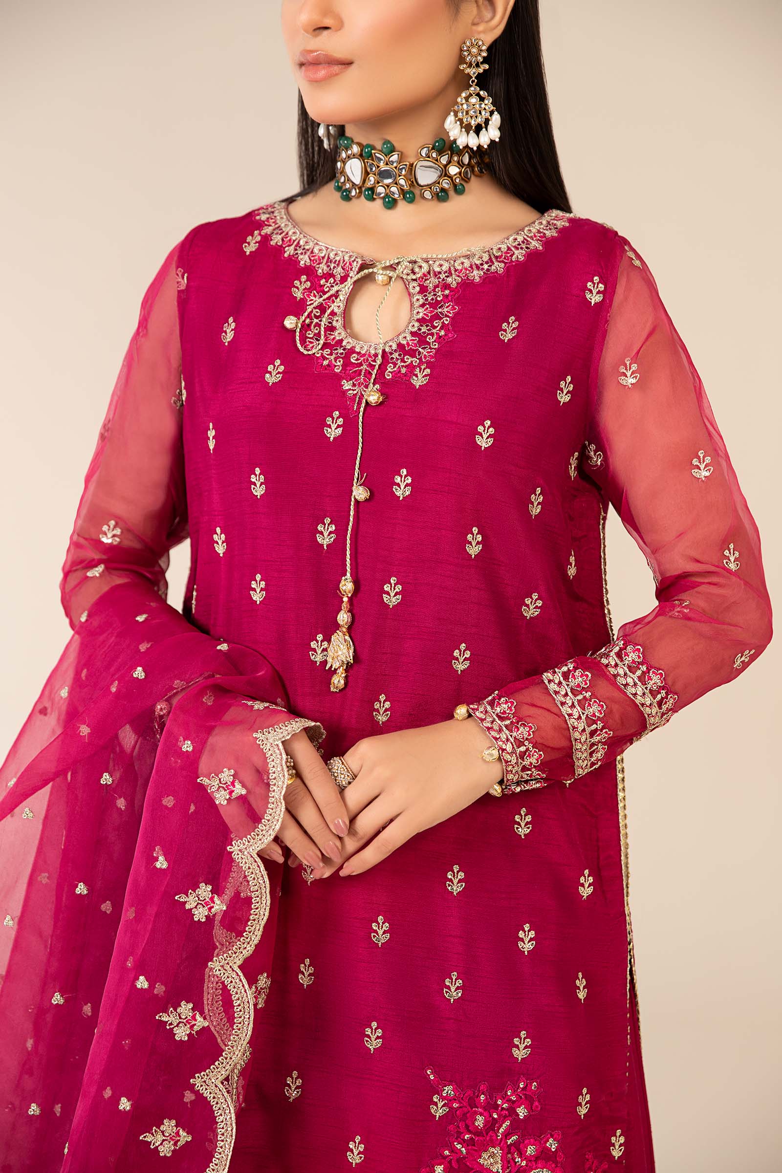 3 Piece Embroidered Suit - Image 3