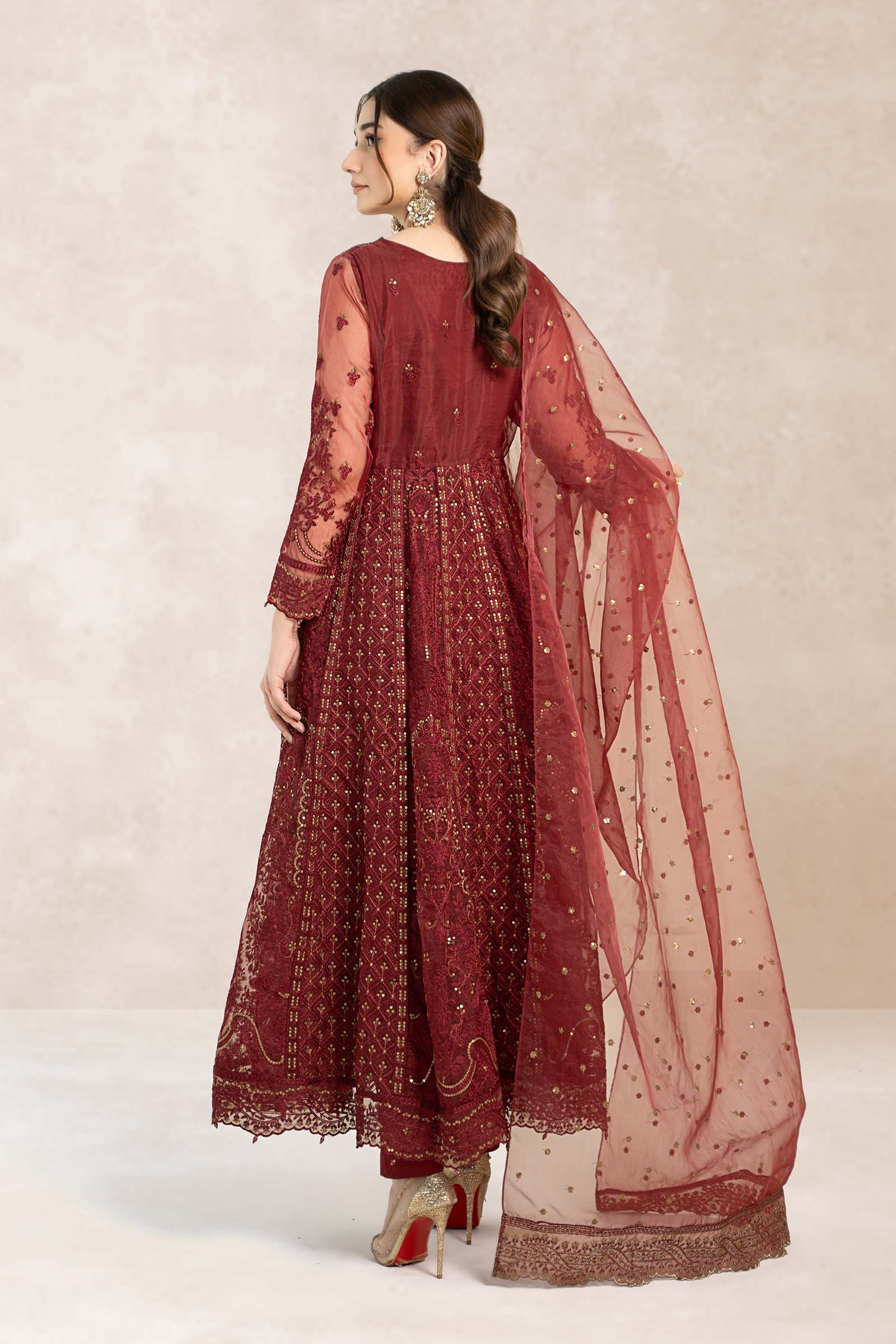 3 Piece Embroidered Frock - Image 5