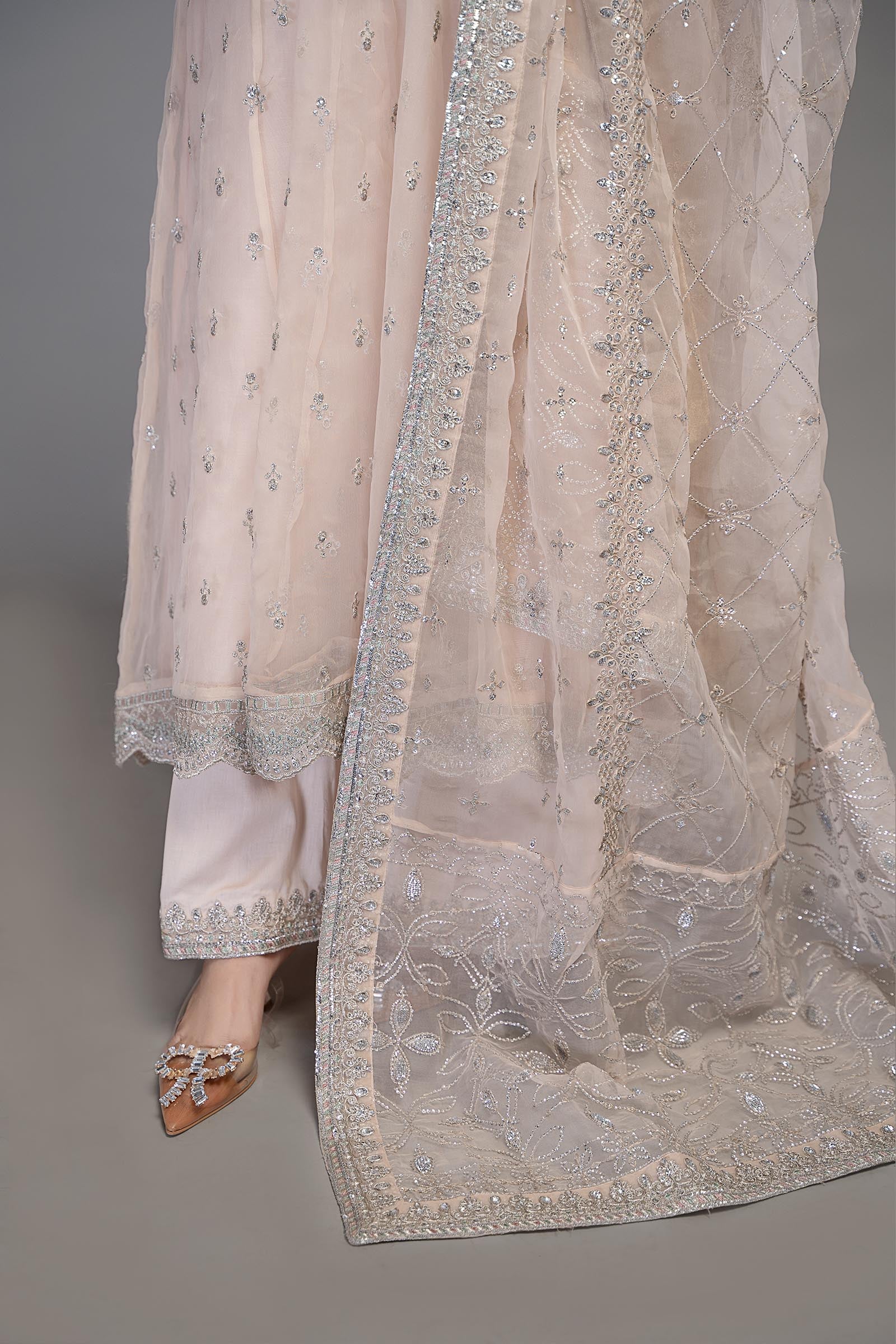 4 Piece Embroidered Frock - Image 3